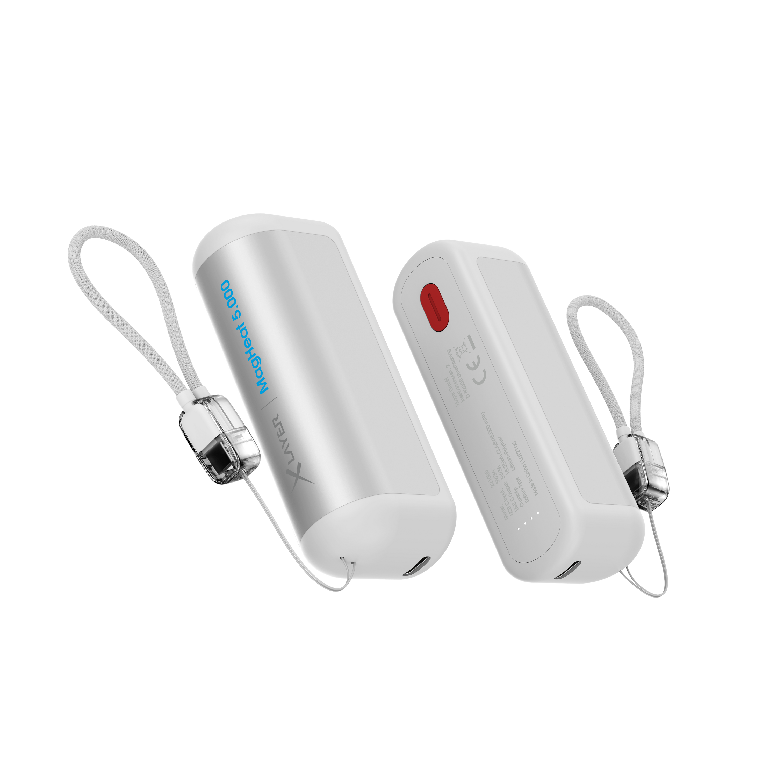 XLayer Powerbank Plus + Handwärmer Duo 2x 5000mAh, Weiß