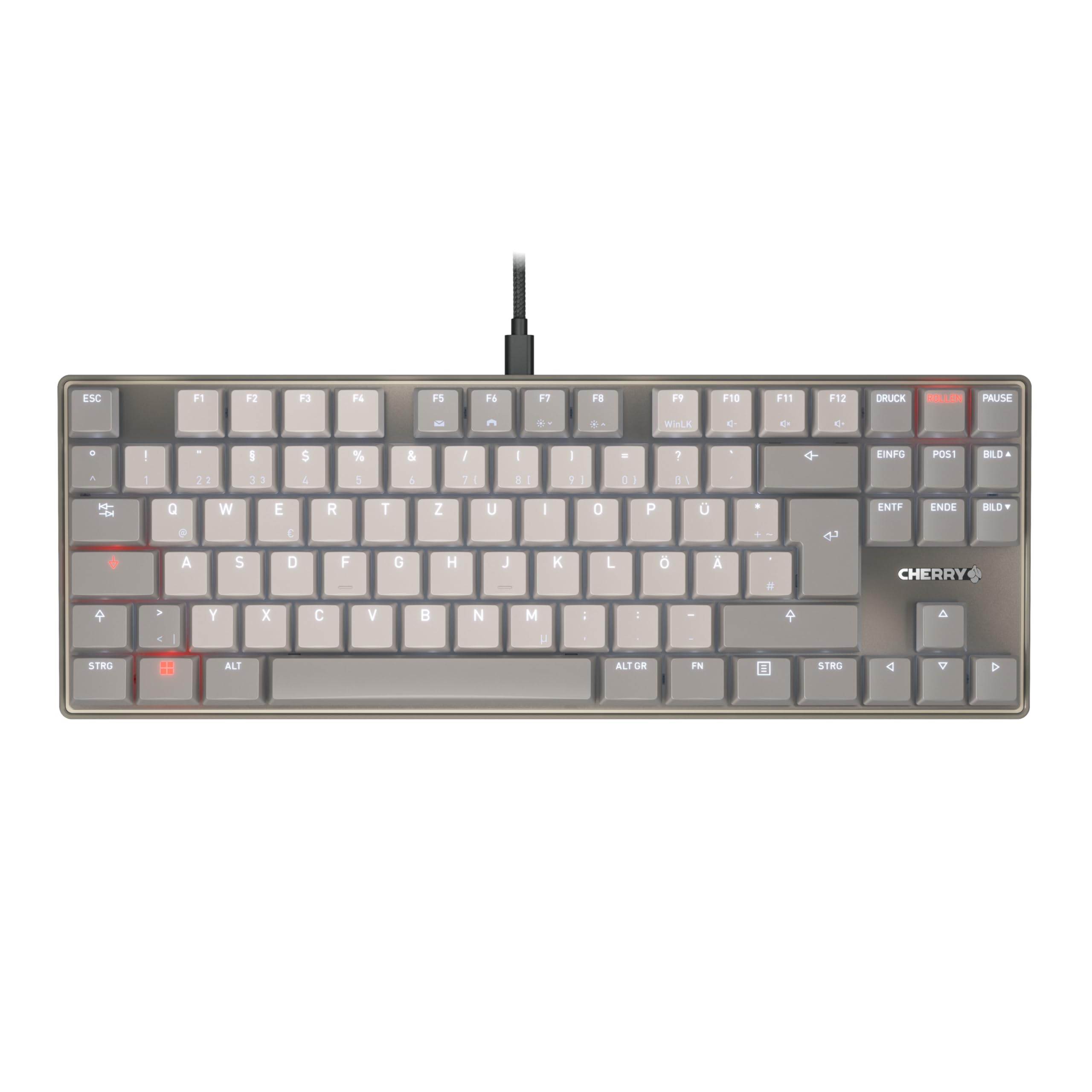 CHERRY KC 500 MX LP TKL, Mechanische Low-Profile-Tastatur ohne Nummernblock
