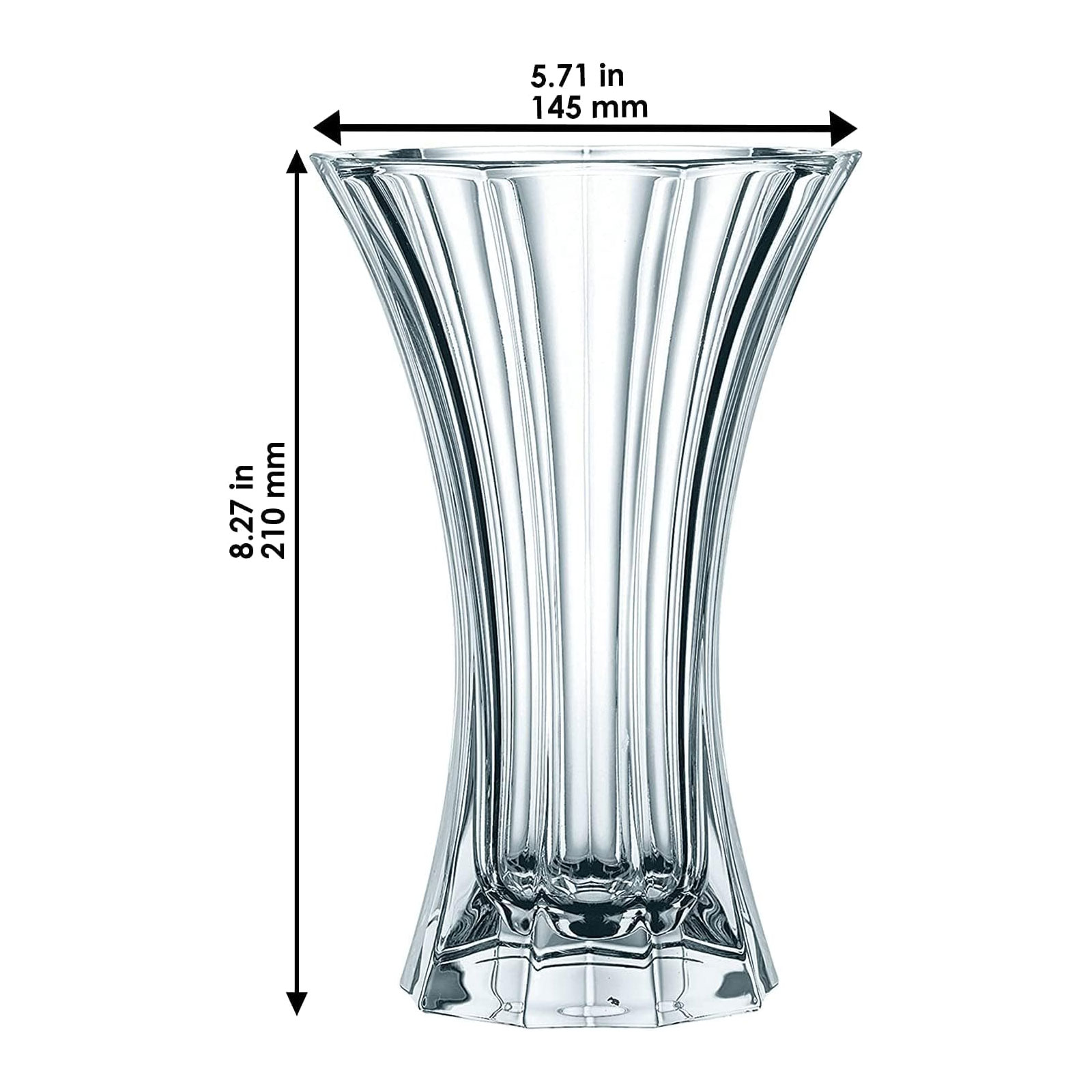 Nachtmann, Vase, Kristallglas, 21 cm, Saphir 80500 Transparent