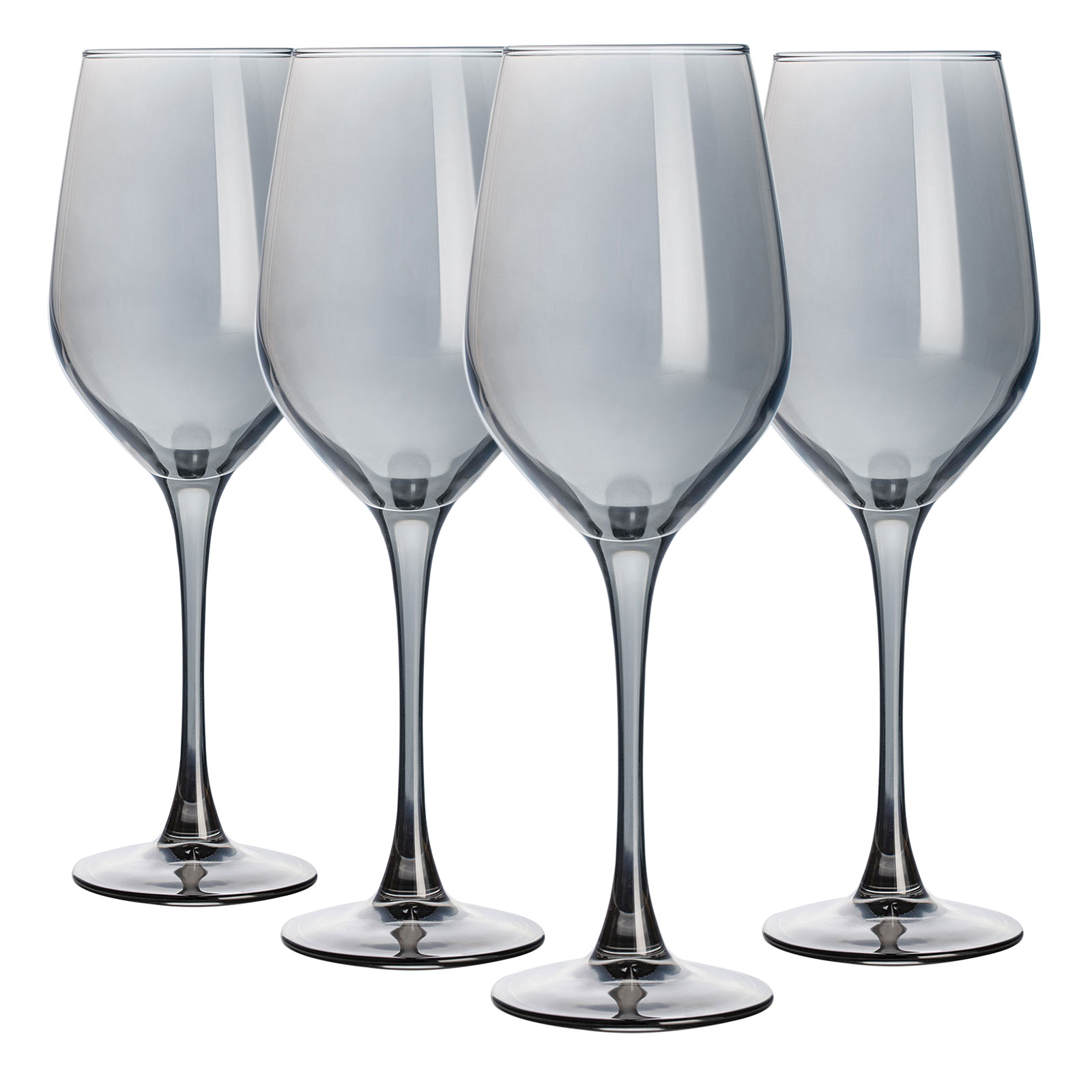 Creatable, 21348, Serie SHINY Graphit, Weinglas 4 teilig, Glas