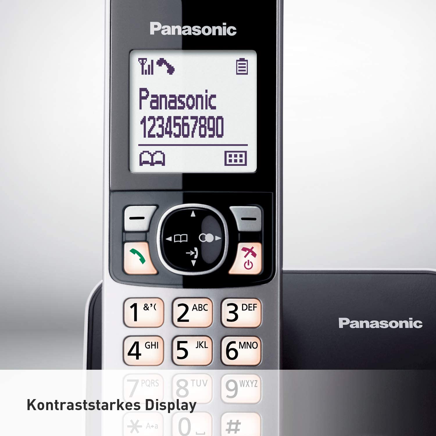 Panasonic KX-TG 6812 GB Duo schwarz Schnurloses Telefon