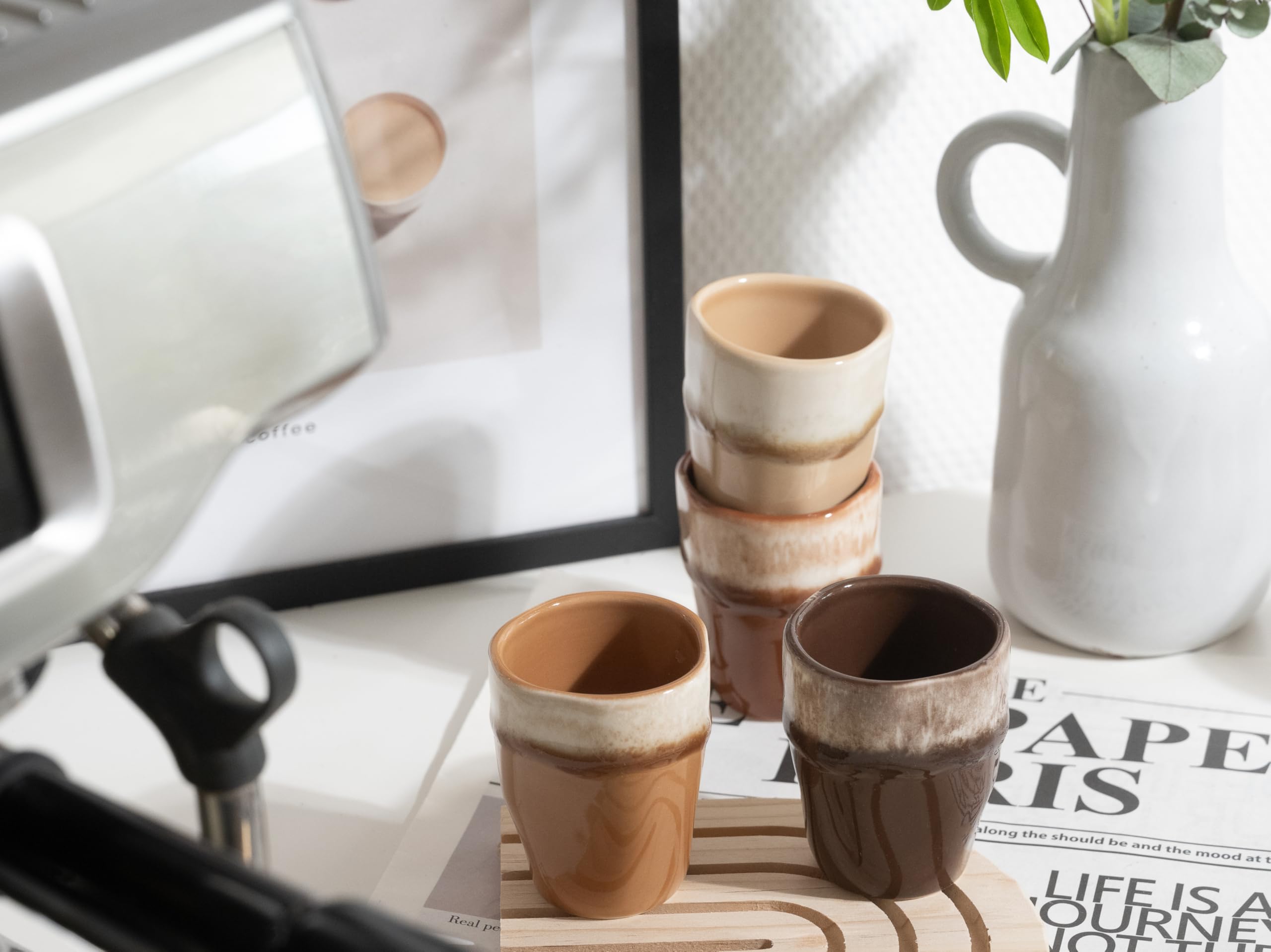 Creatable, 24737, Serie Squeezy Mocha Mousse, 4-teiliges Geschirrset für 4 Pers.