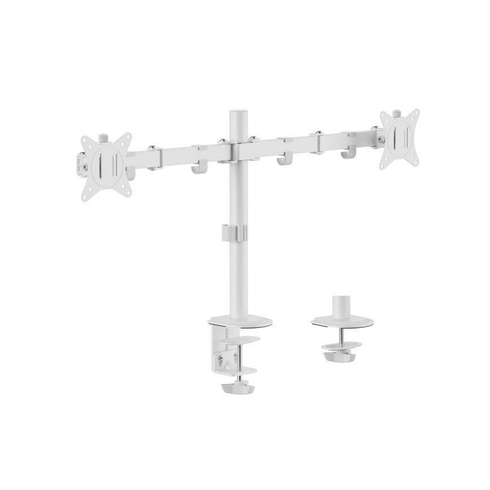 Equip 17"-32" Gelenk-Dual-Monitor-Tischhalterung, Weiß