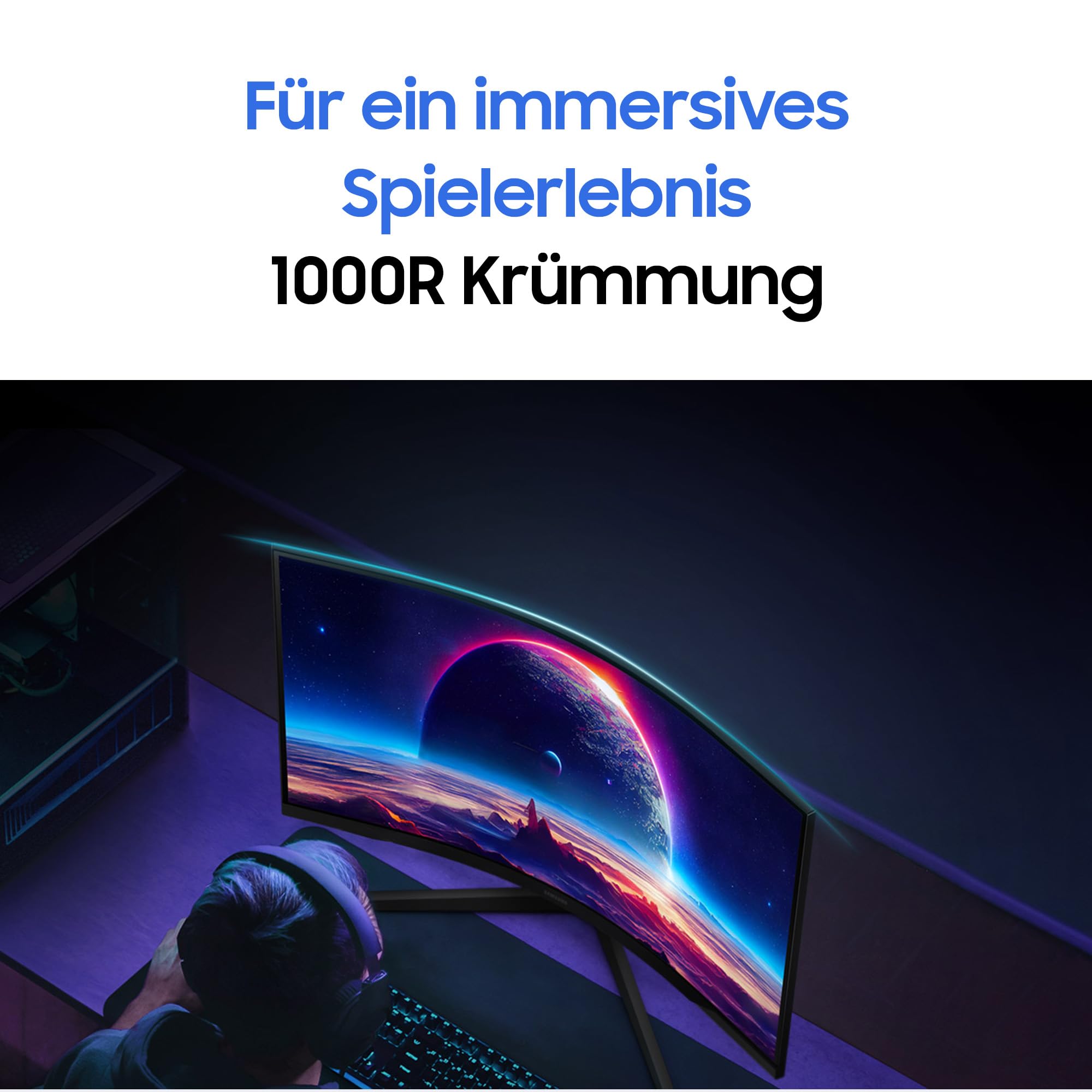 Samsung Odyssey G55C Curved Gaming Monitor, 32 Zoll