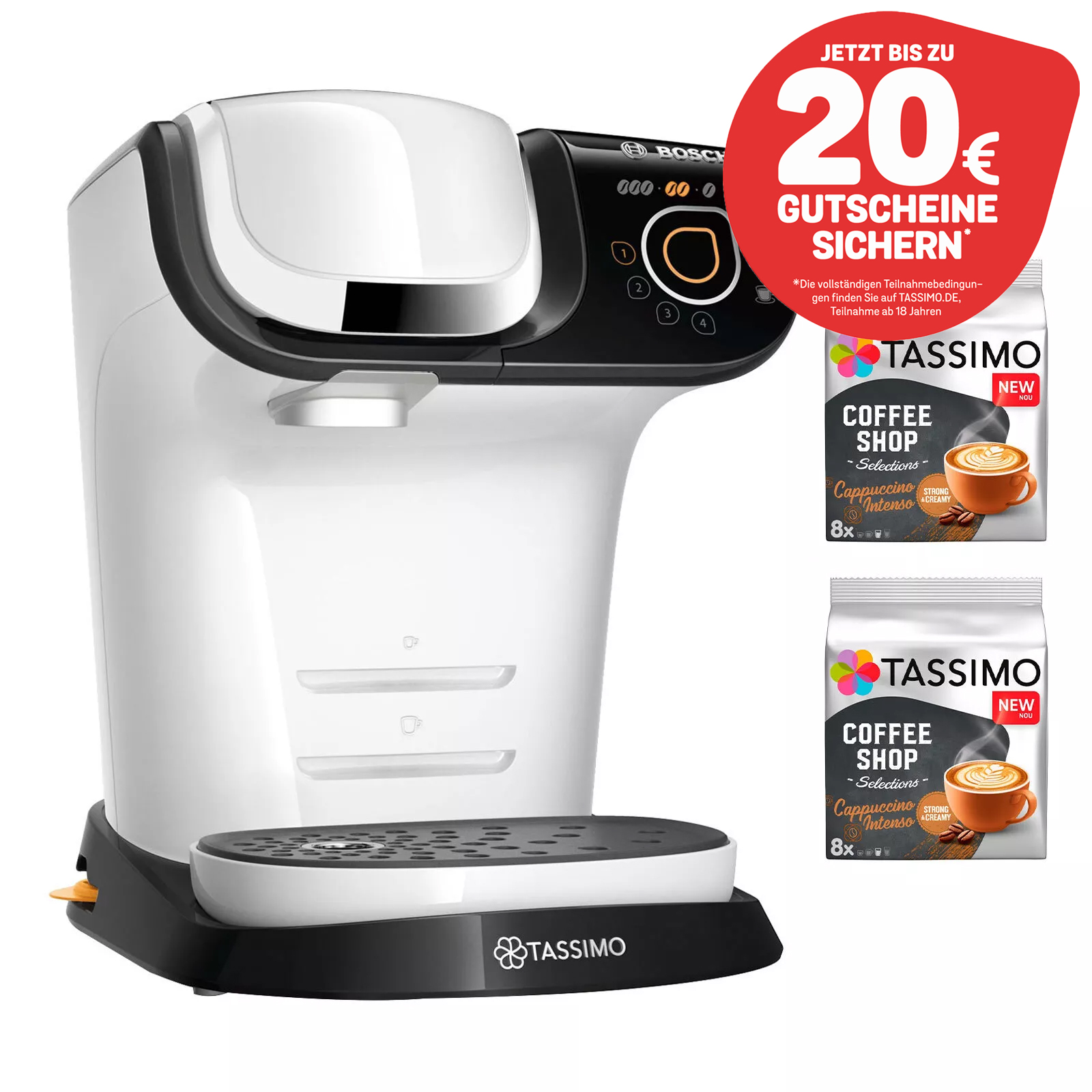 Bosch Tassimo Kapselmaschine inkl. 2x Cappuccino Intenso