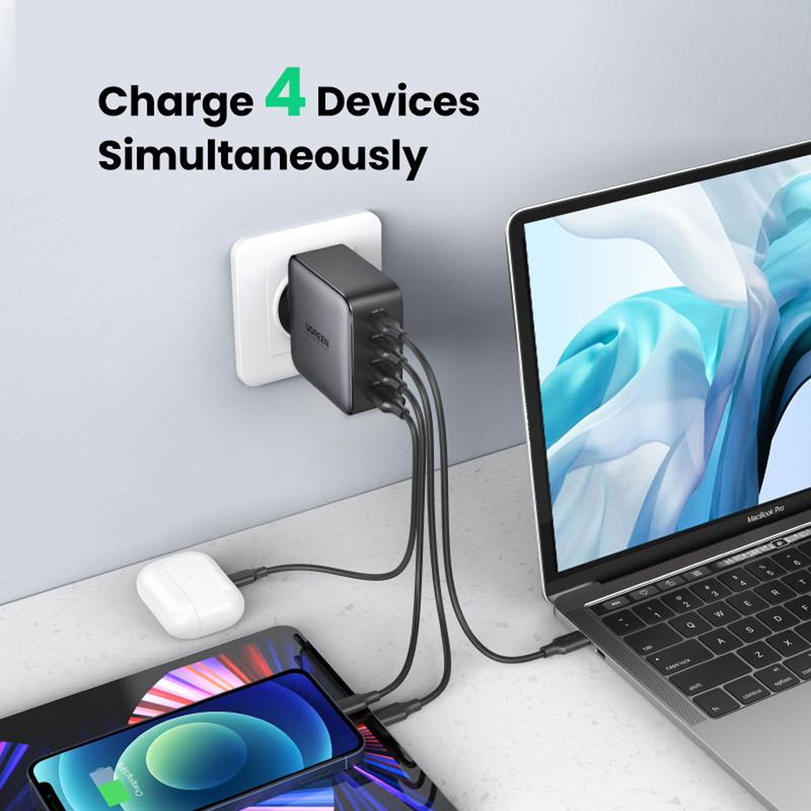 uGreen Ladegeräte &; Adapter UGR CHARGER 100W USB-A+3xUSB-C