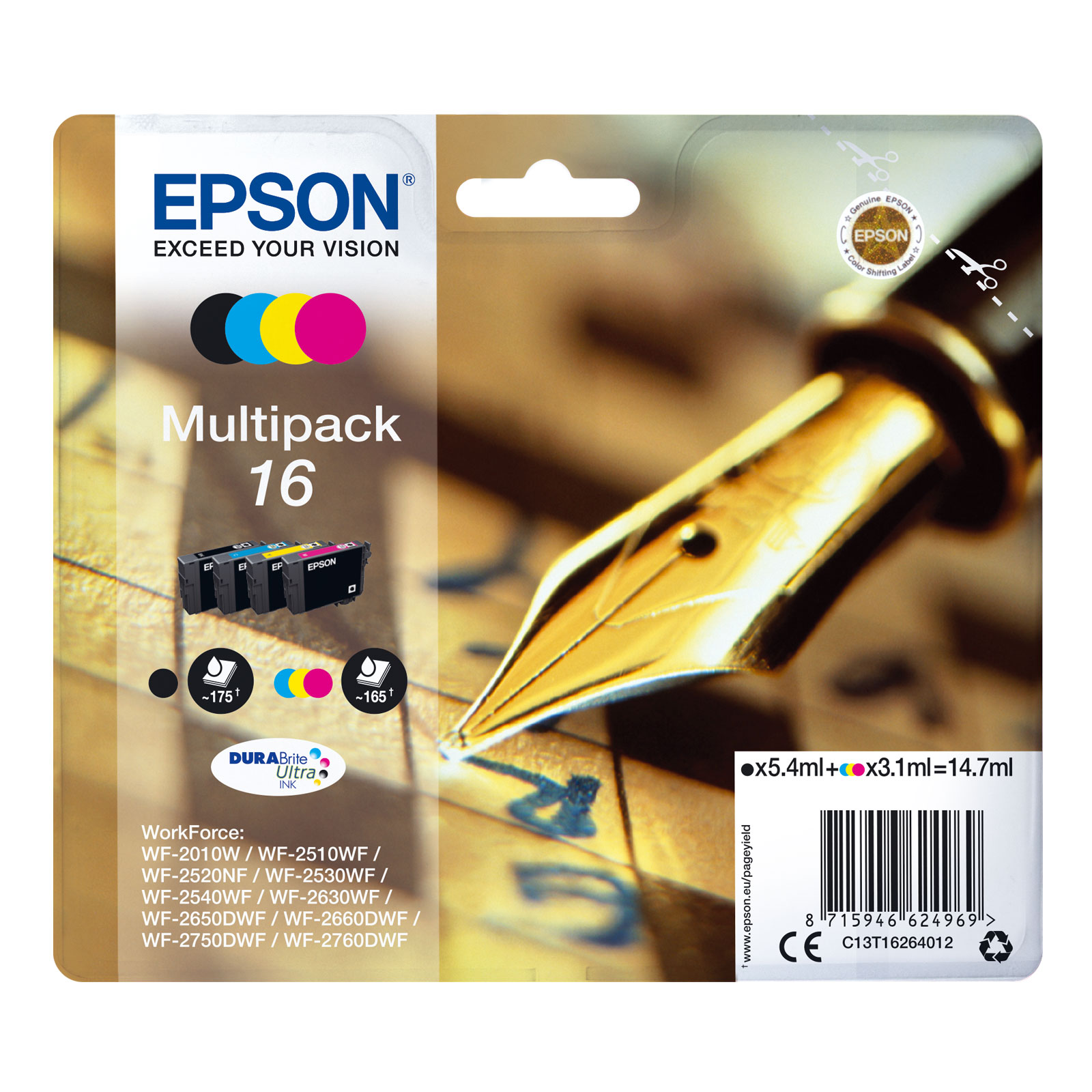Epson C13T16264012 Füller Multipack Druckerpatrone