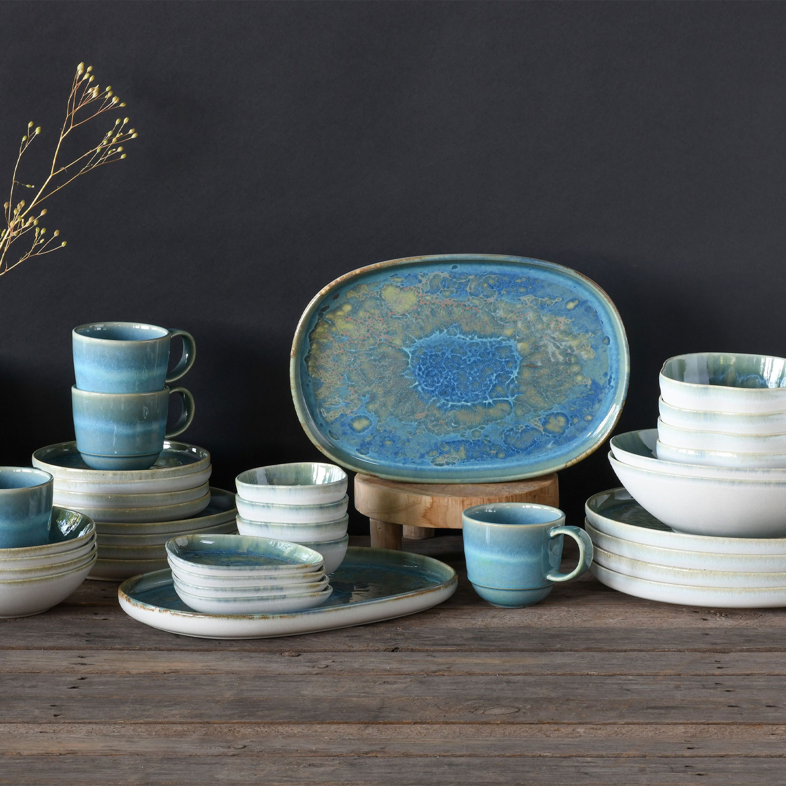 CreaTable, 21516, Serie Yuki, Servierplatte 2 teilig