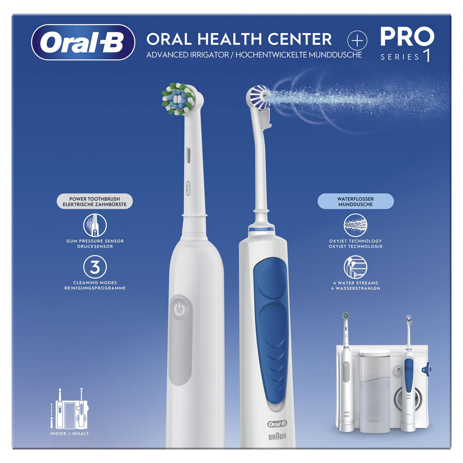 Oral-B Zahnpflegesystem Oral Health Center Oxyjet + PRO Series 1 Oral-B Zahnpflegesystem Oral Health Center Oxyjet + PRO Series 1