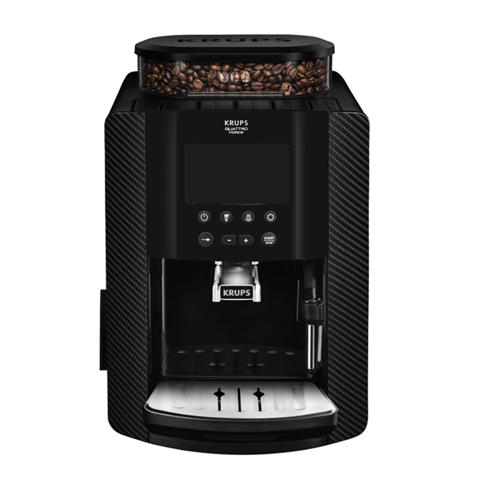 Krups EA 817K Kaffeevollautomat Arabica Display Quattro Force Schwarz/Carbon-Optik