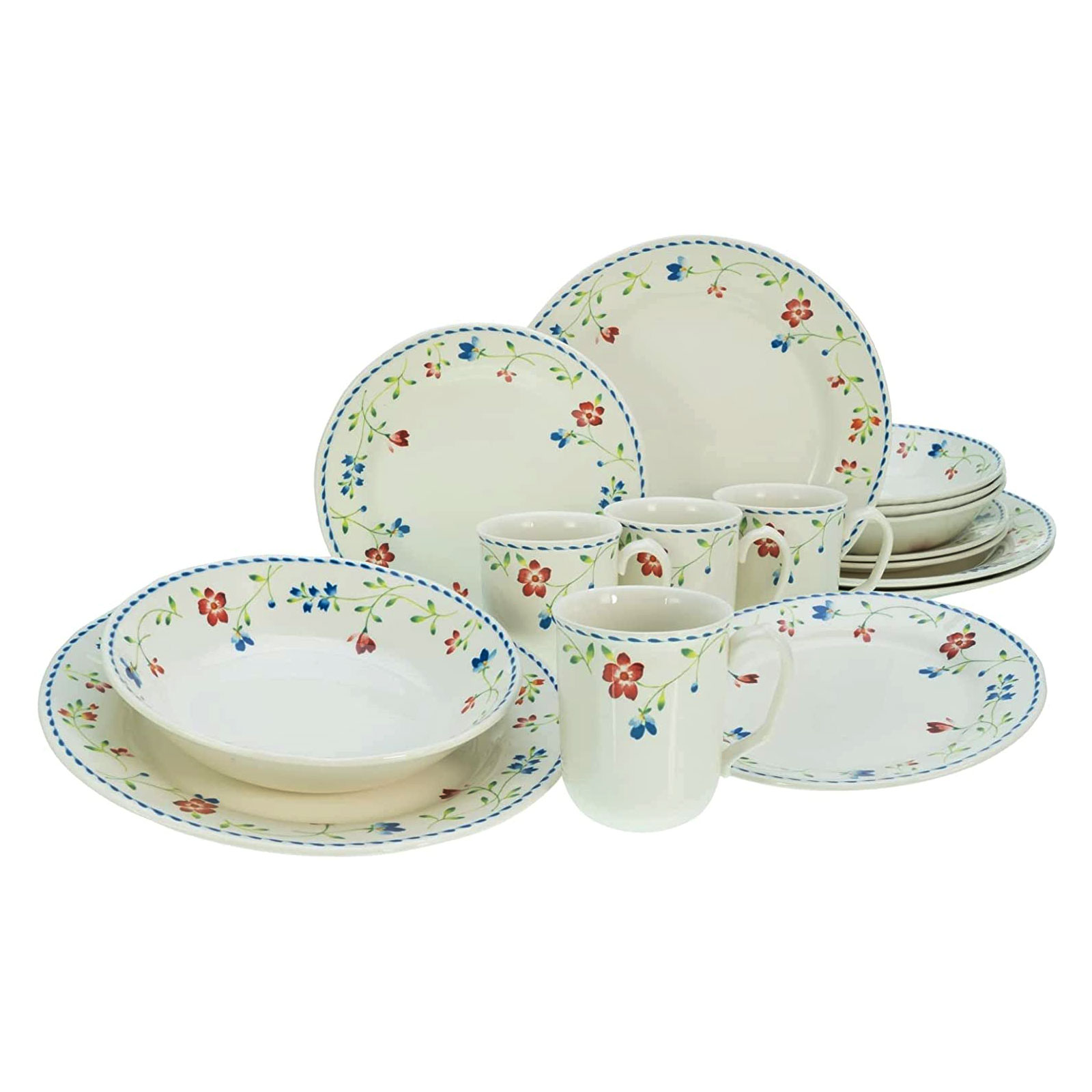 CreaTable, 22910, Serie FRIDA, Geschirrset, Kombiservice 16 teilig