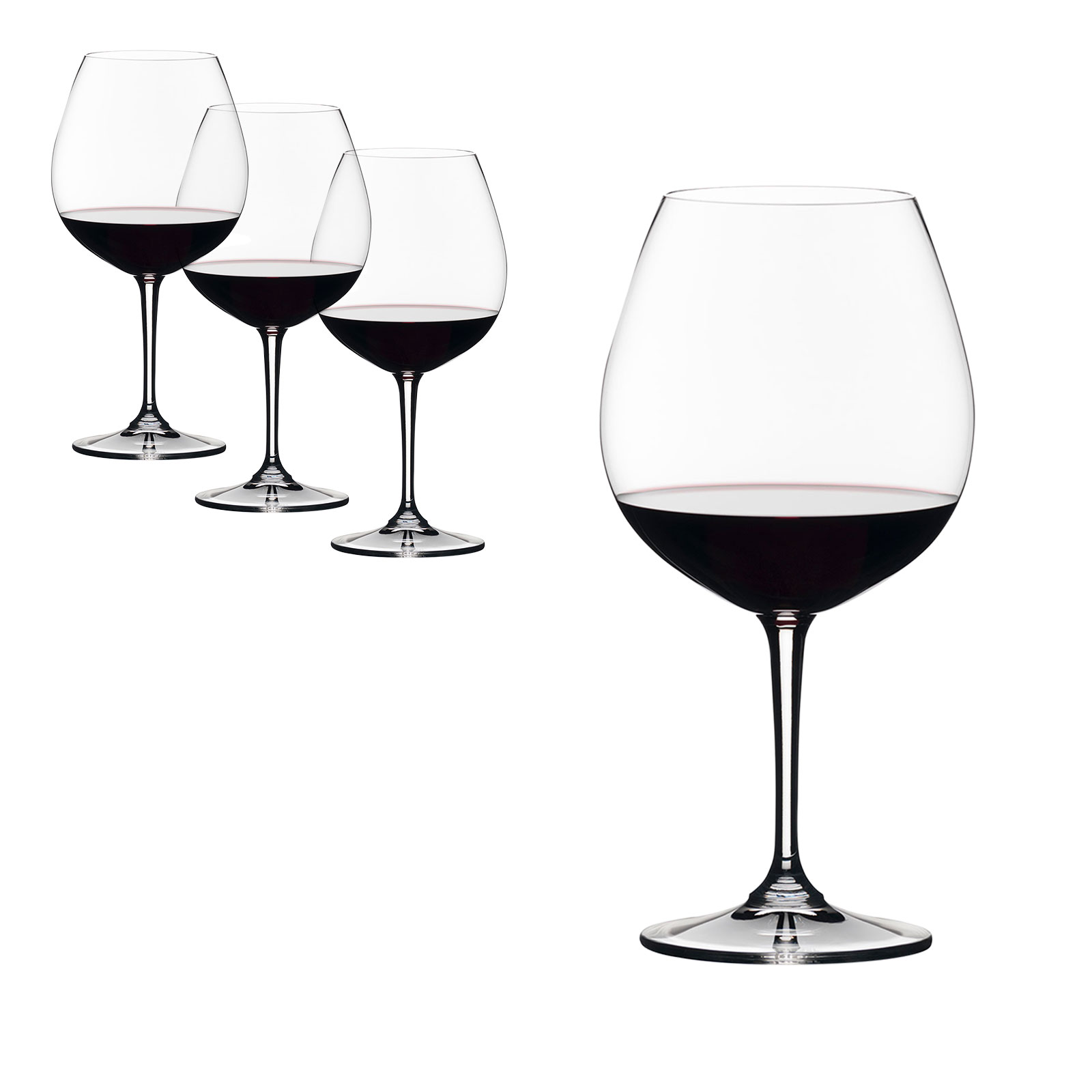 Riedel Vivant Pinot Noir Weinglas, transparent, 4 Stück