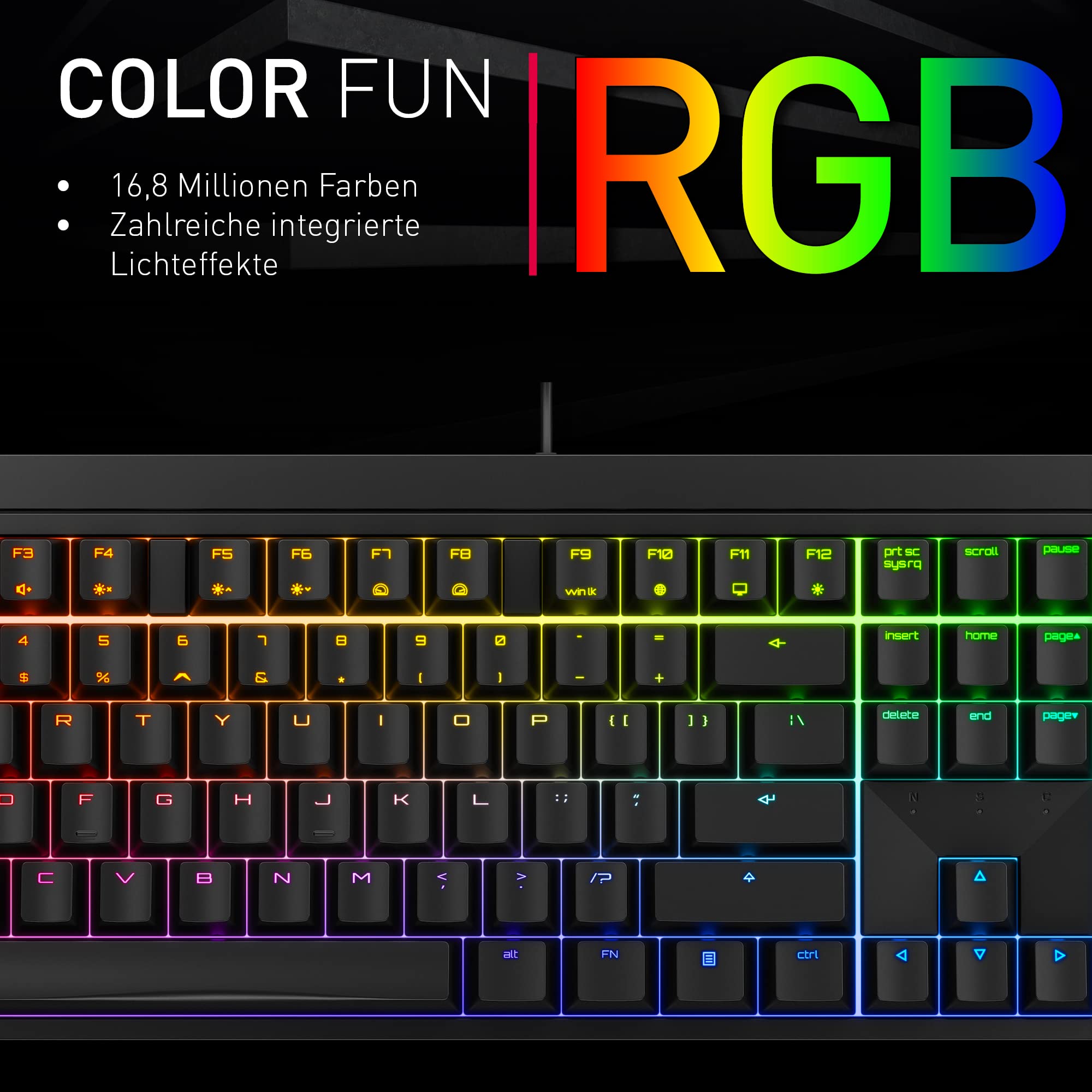CHERRY MX 2.0S, Mechanische Gaming-Tastatur mit RGB-Beleuchtung
