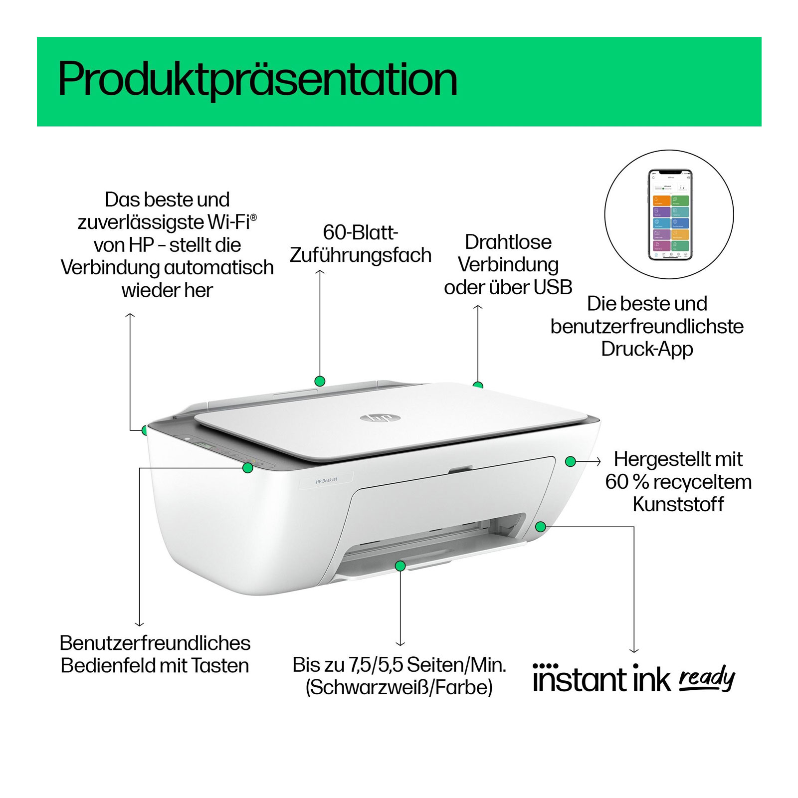 HP DESKJET 2820E Multifunktionsdrucker