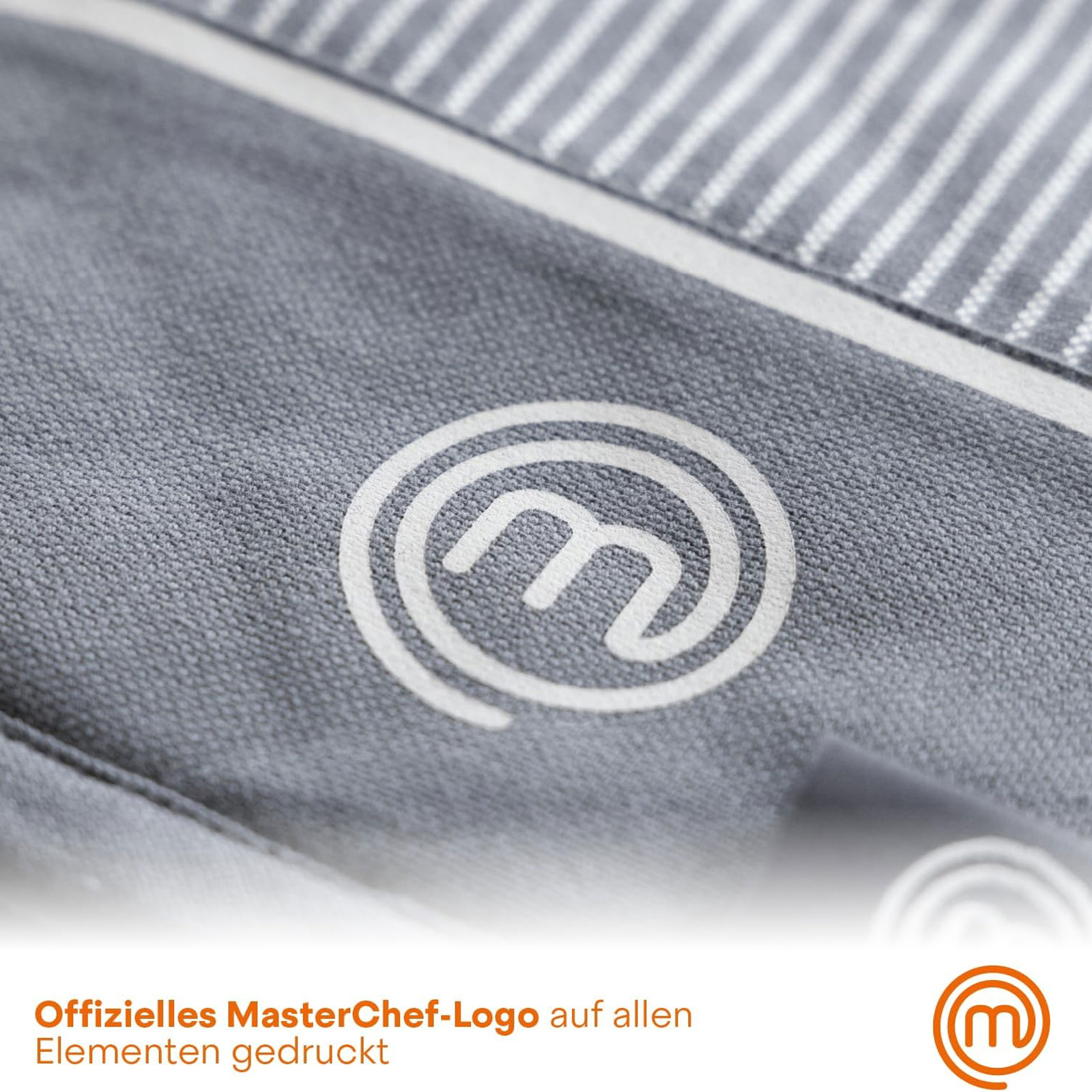 MasterChef FSC Schneidebrett + 5-teiliges Küchenmesser-Set + Küchentextilien-Set 3-teilig