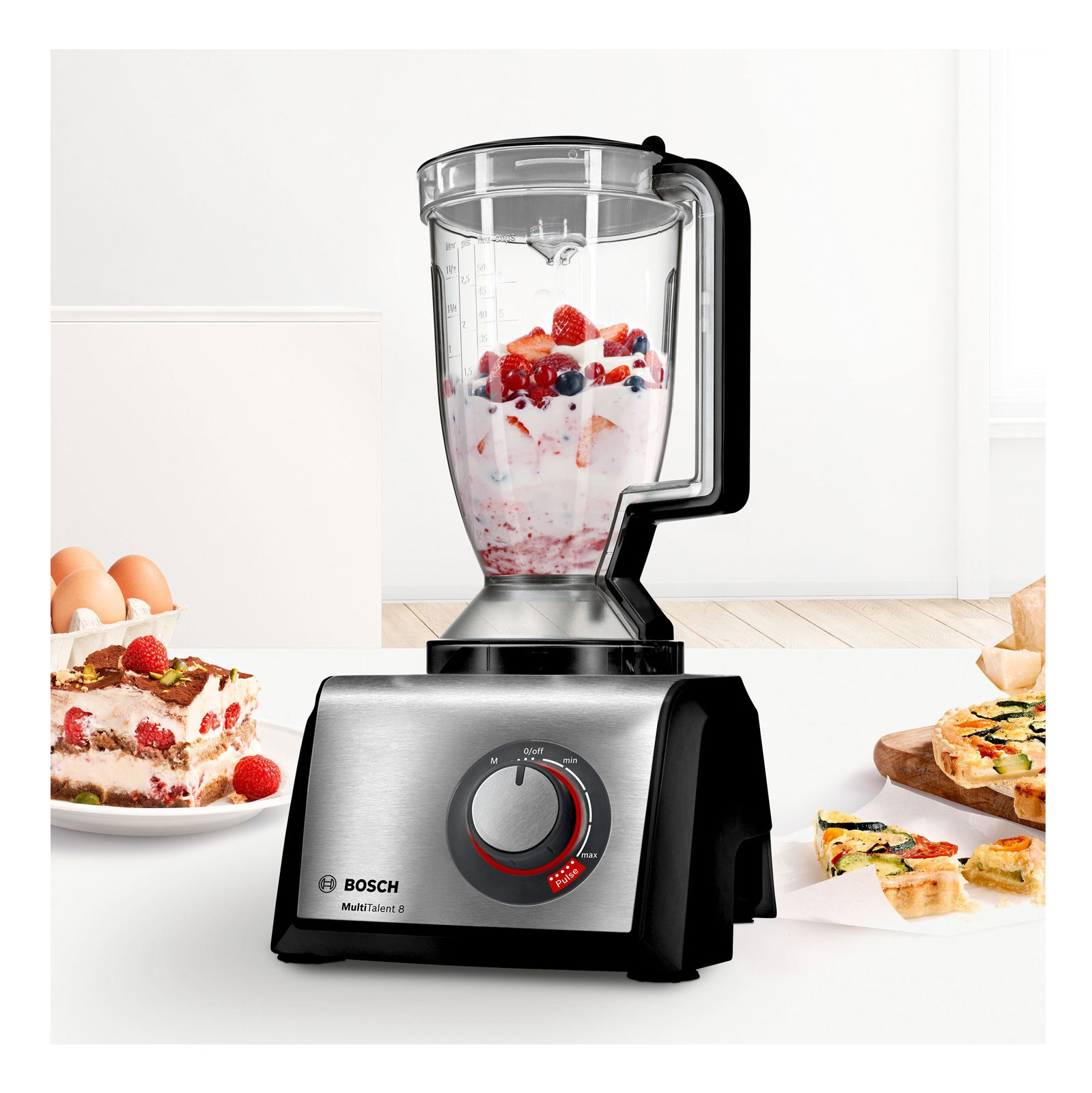 Bosch MC812M865 Küchenmaschine Foodprocessor schwarz/Edelstahl