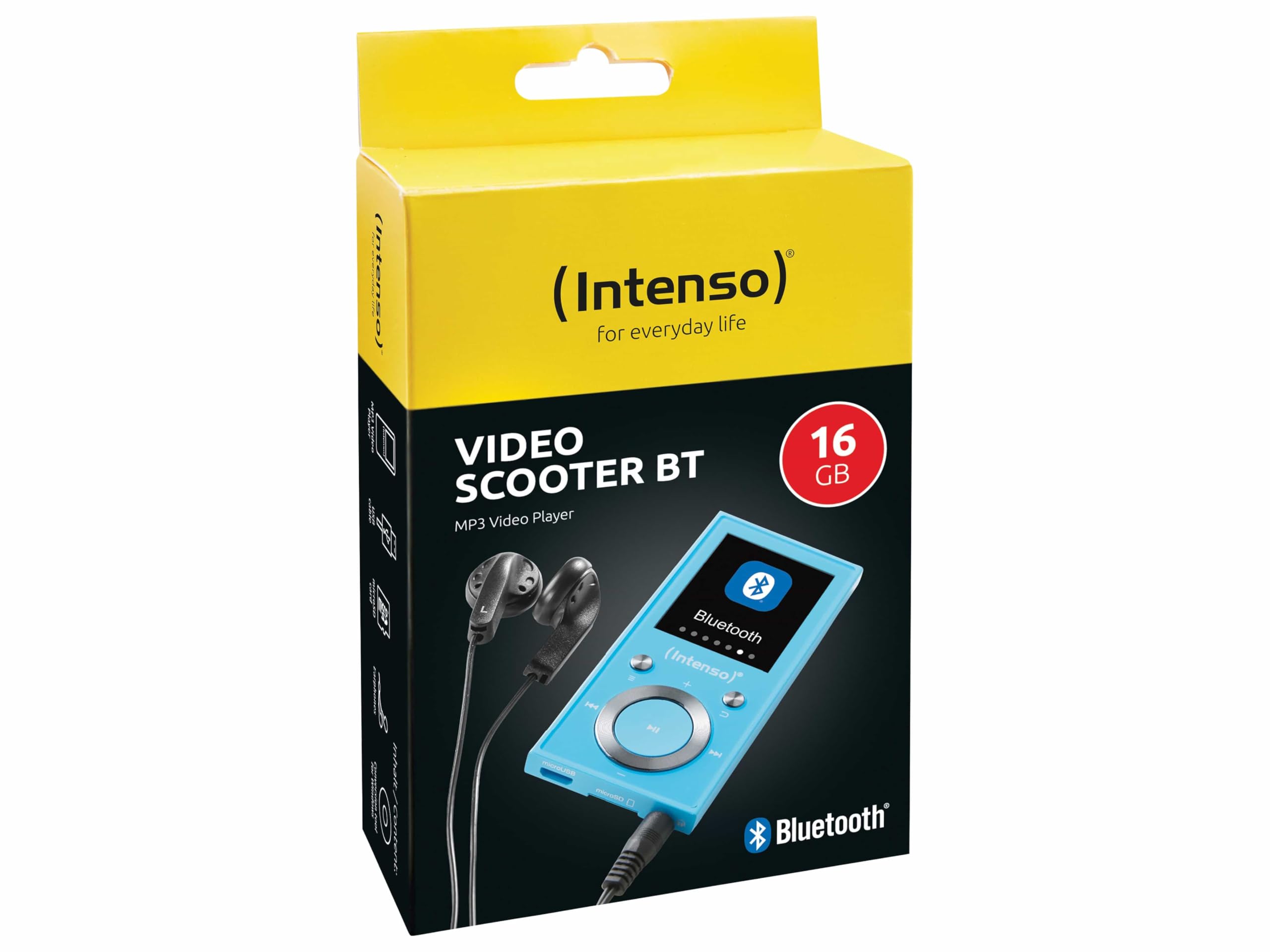 Intenso Video Scooter BT 16 GB blau MP3-Player Bluetooth Farbdisplay Akku