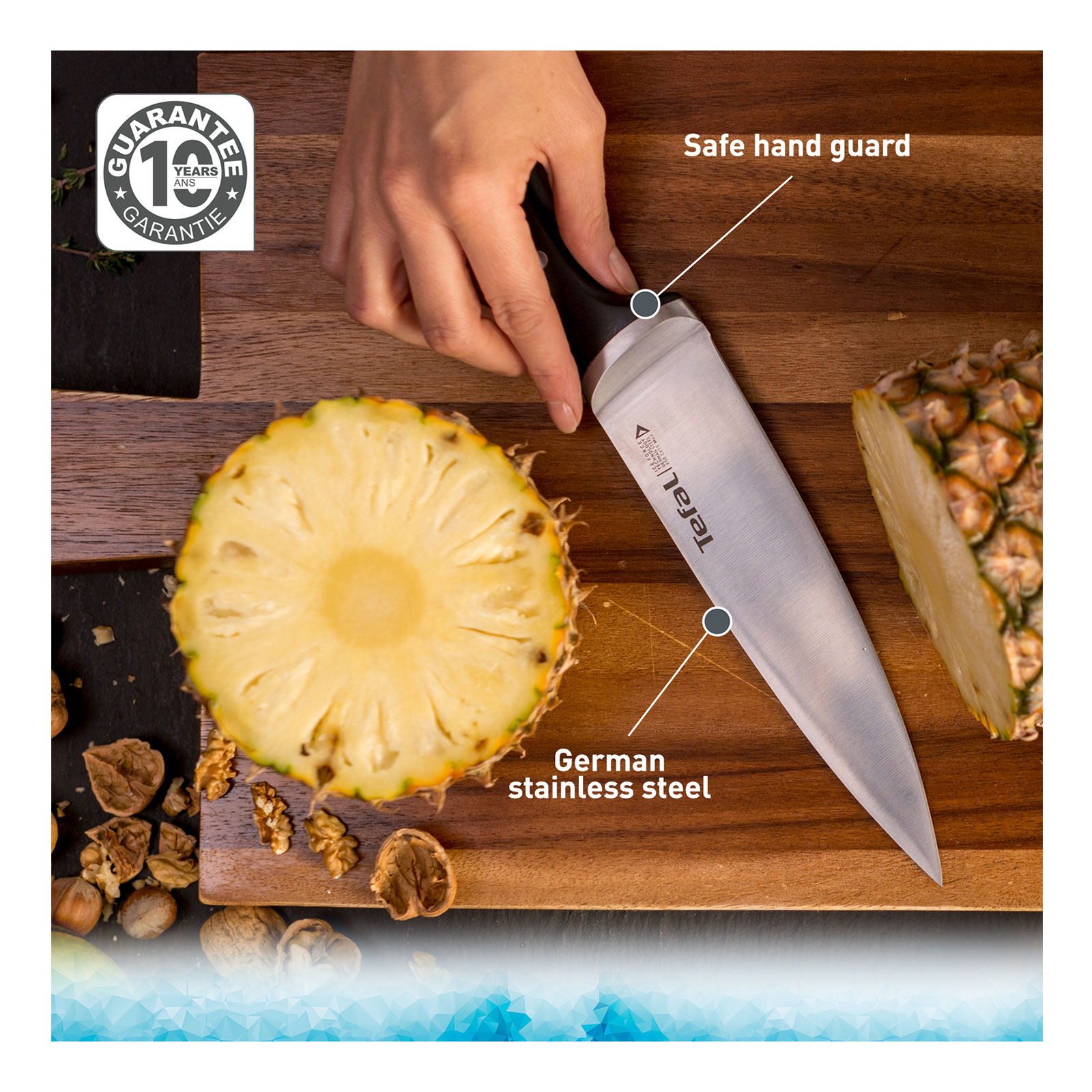 Tefal K232S374 Ice Force 3er Set (Koch- / Santoku- / Universalmesser)
