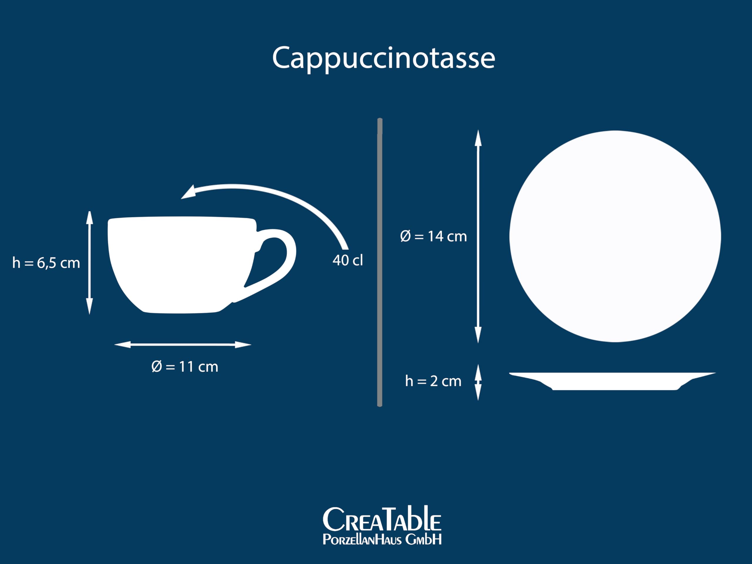 Creatable, 24336, Serie Caldera, 16-teiliges Geschirrset für 4 Personen