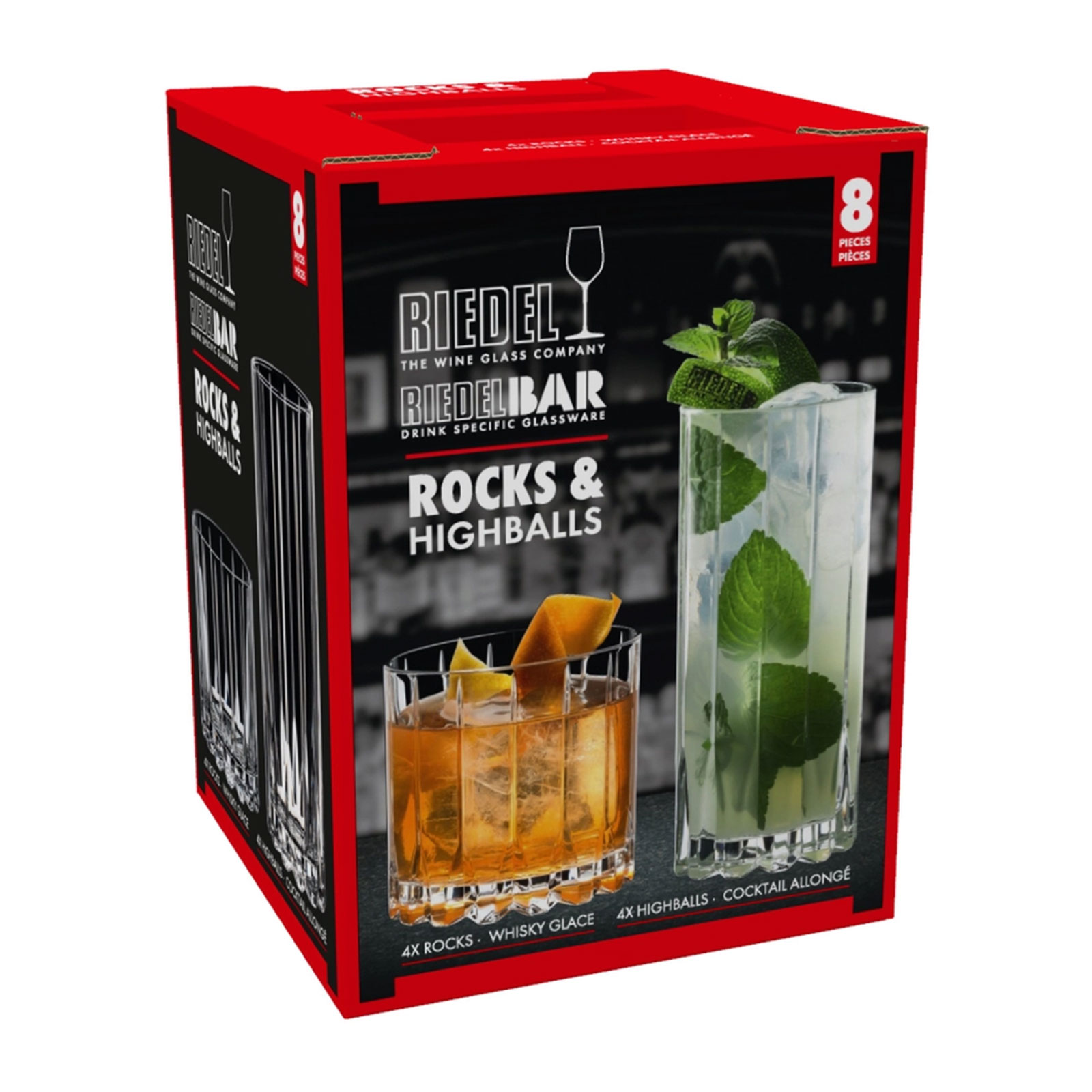 RIEDEL DSG ROCKS&HIGHBALL SET 8tlg