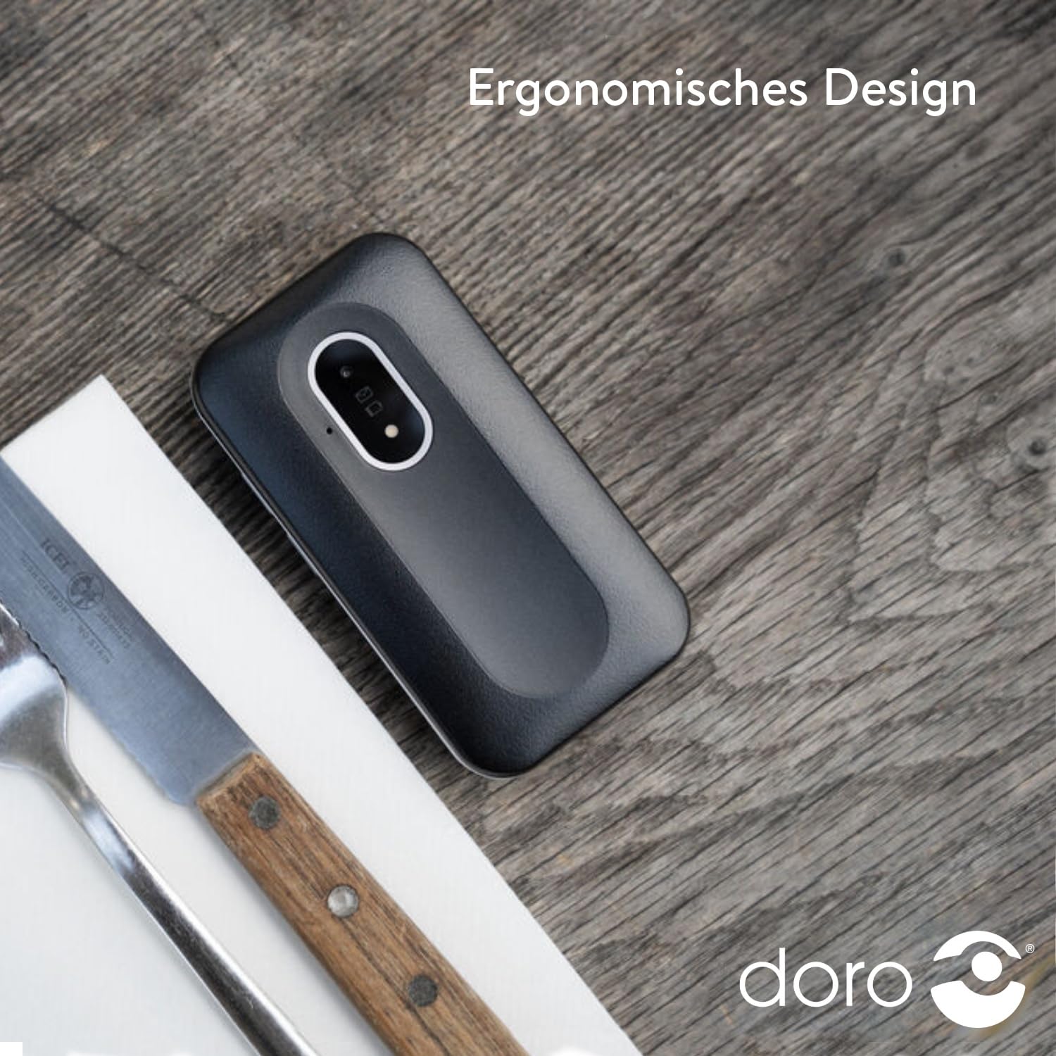 Doro Leva L20 schwarz-weiß Handy (Seniorenhandy, Klapp)