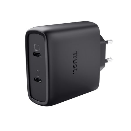 Trust Maxo USB-C-GaN-Ladegerät 65 W mit 2 USB-C-Anschlüssen