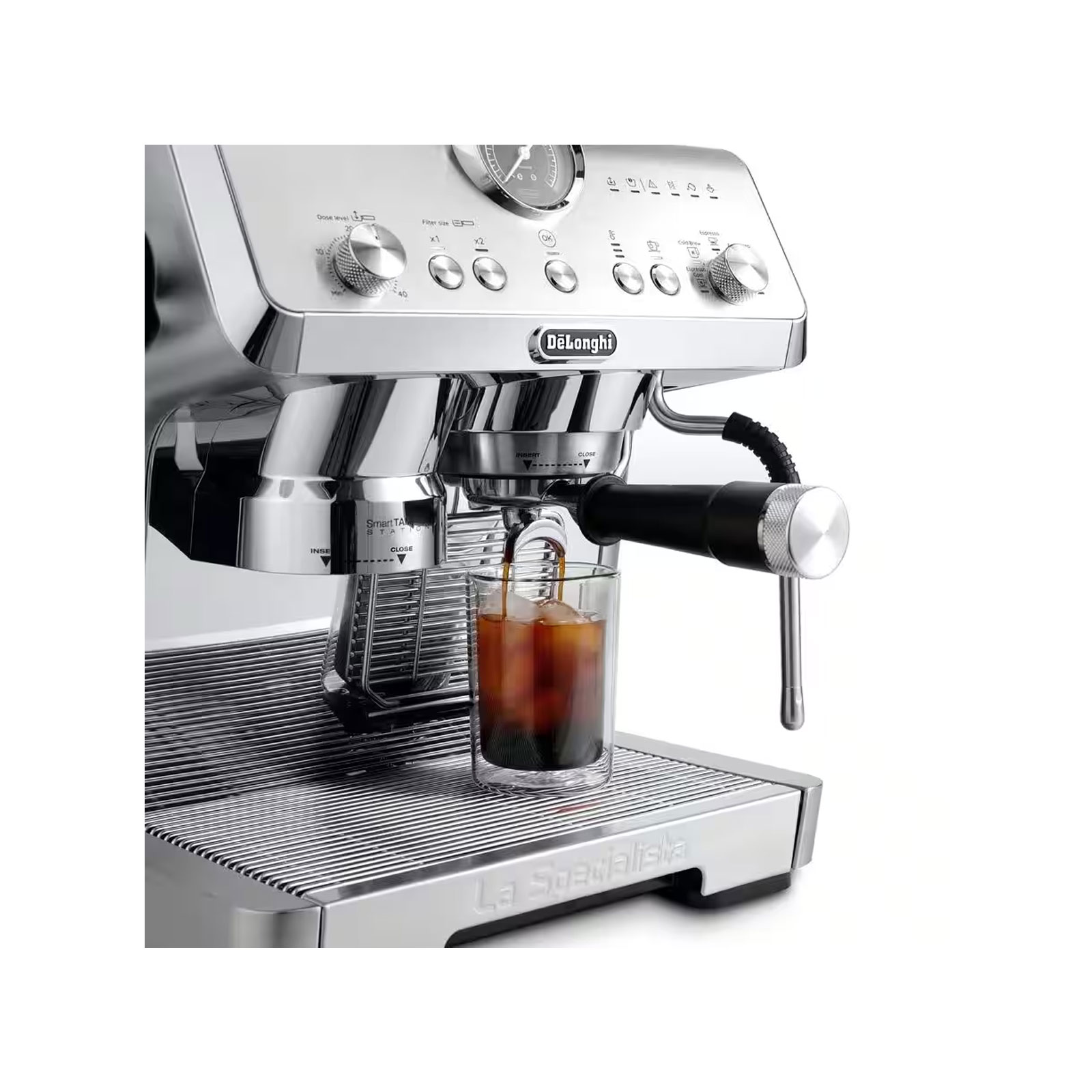 De'Longhi EC9555.M La Specialista OPERA Siebträger-Espressomaschine Mahlwerk 2L Wassertank 19-bar