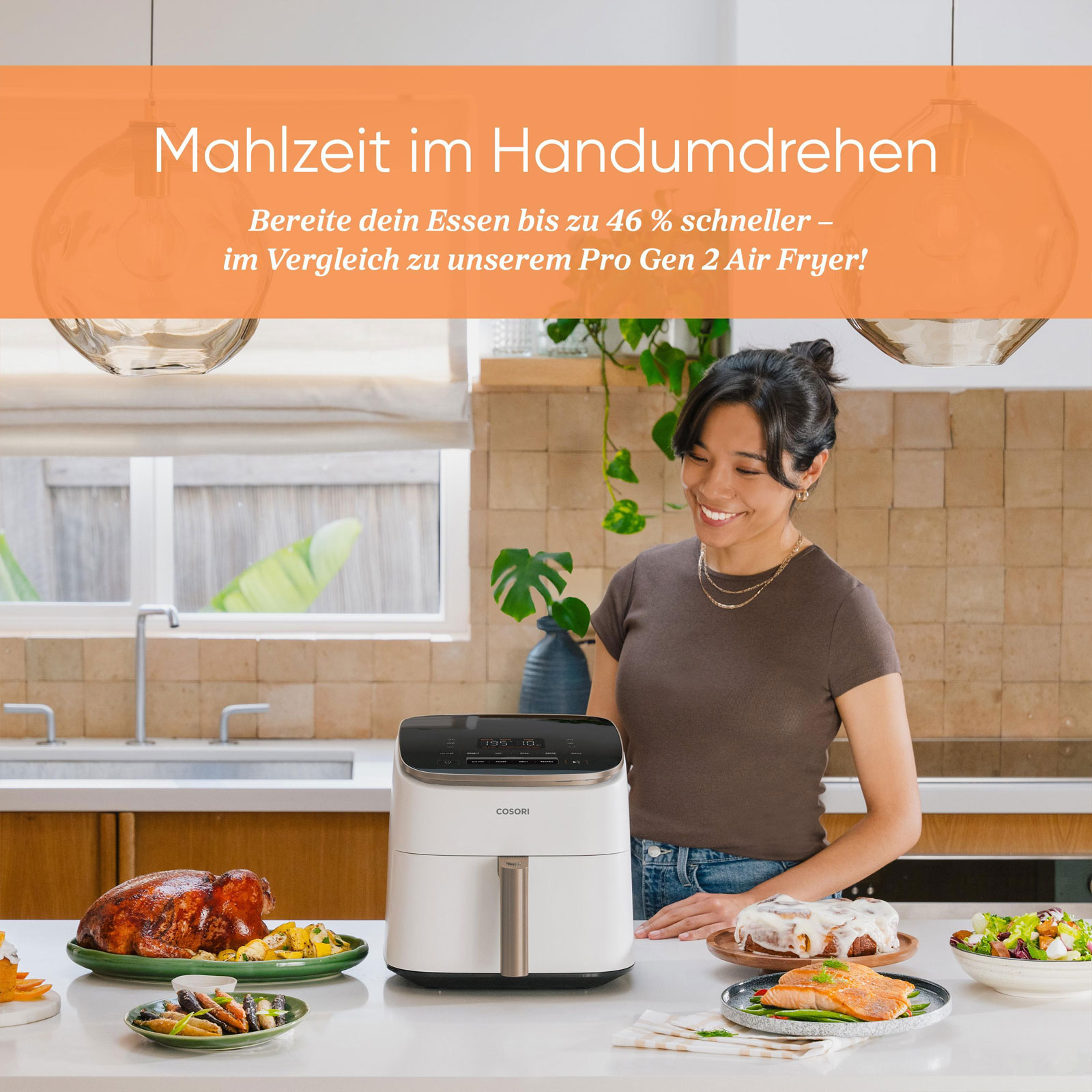 Cosori CAF-DC602-WEUR TurboBlaze Heißluftfritteuse Cosori CAF-DC602-WEUR TurboBlaze Heißluftfritteuse