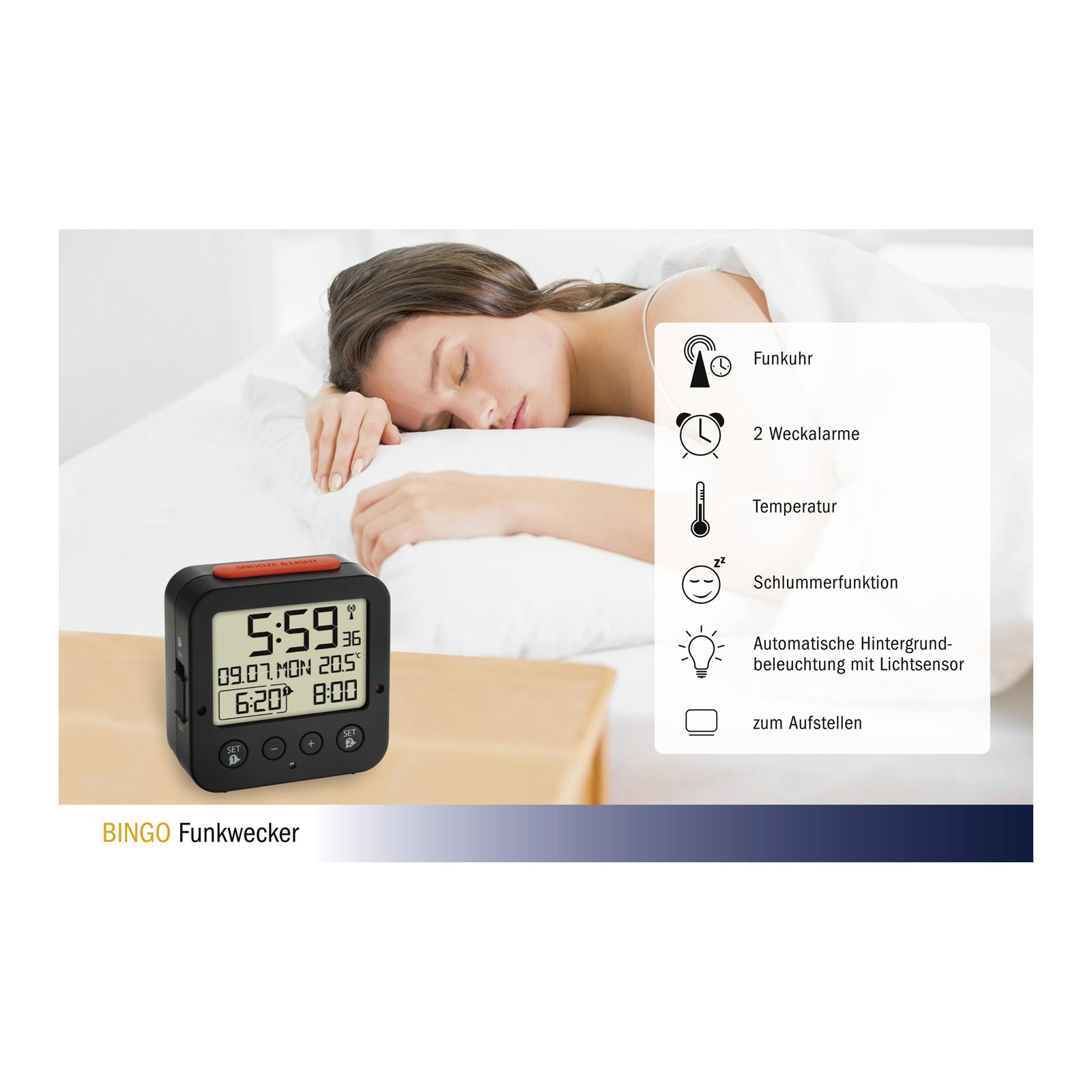 TFA Dostmann Funkwecker 60.2528 DIG. FUNKWE. BINGO TFA Dostmann Funkwecker 60.2528 DIG. FUNKWE. BINGO