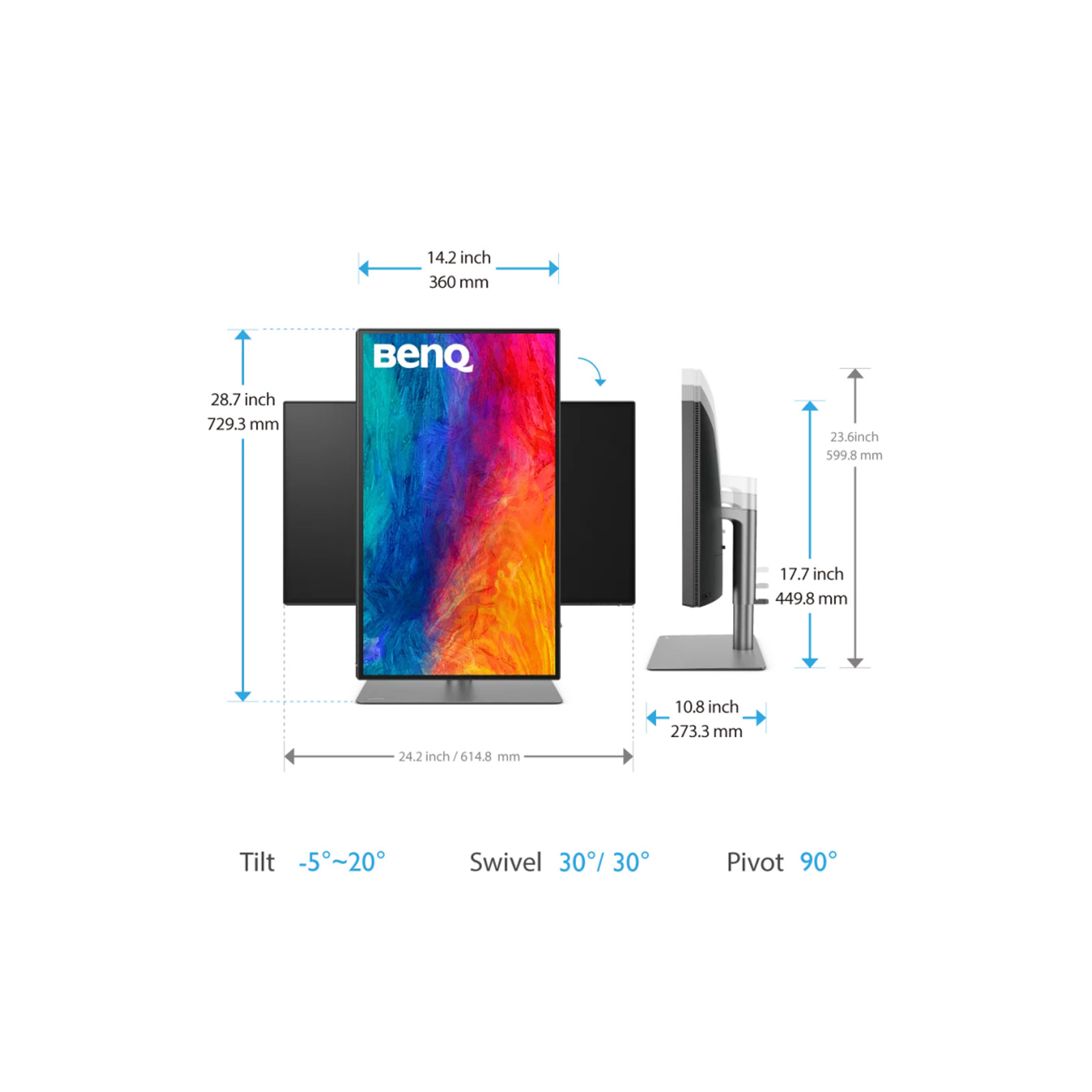 BenQ Monitor PD2725U Monitor 27 Zoll, 4K, 60 Hz, 5 ms