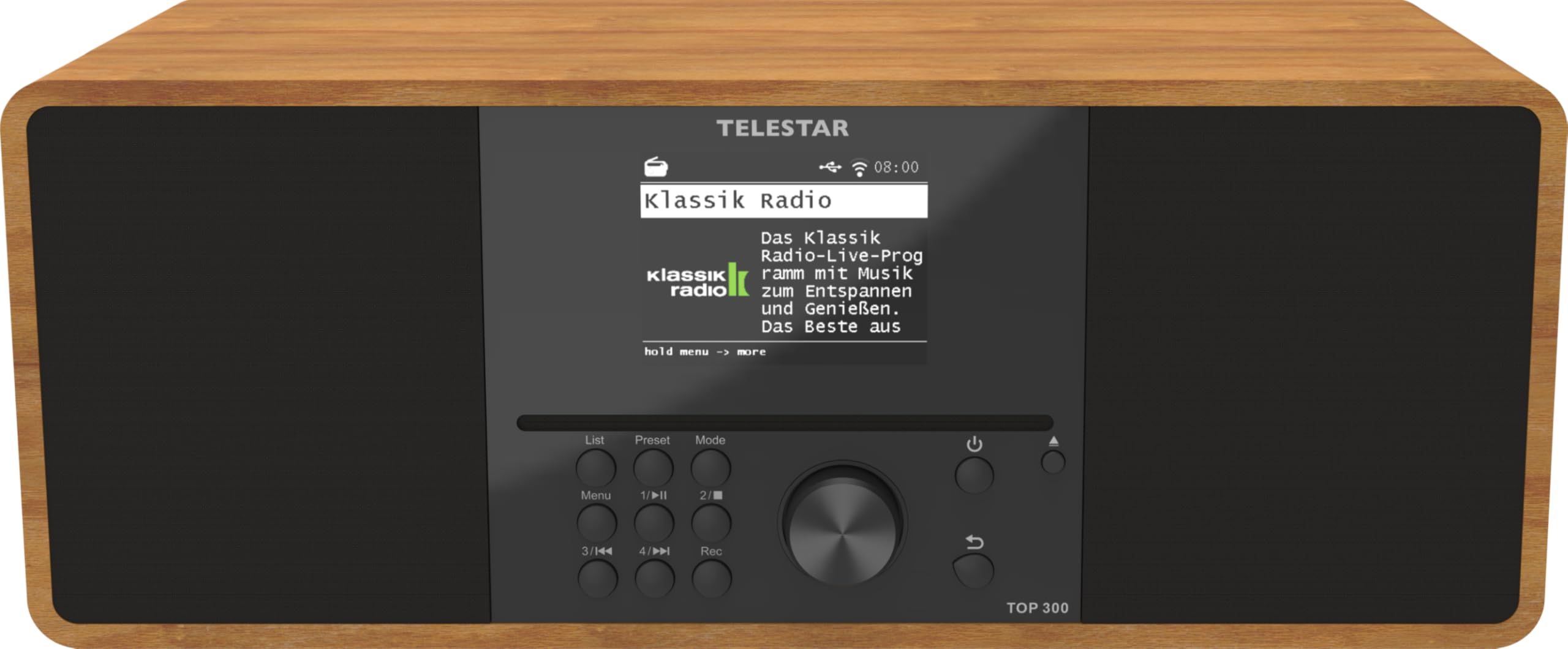 TELESTAR TOP 300 DAB+ Internetradio mit CD-Player Streaming Bluetooth USB Holz