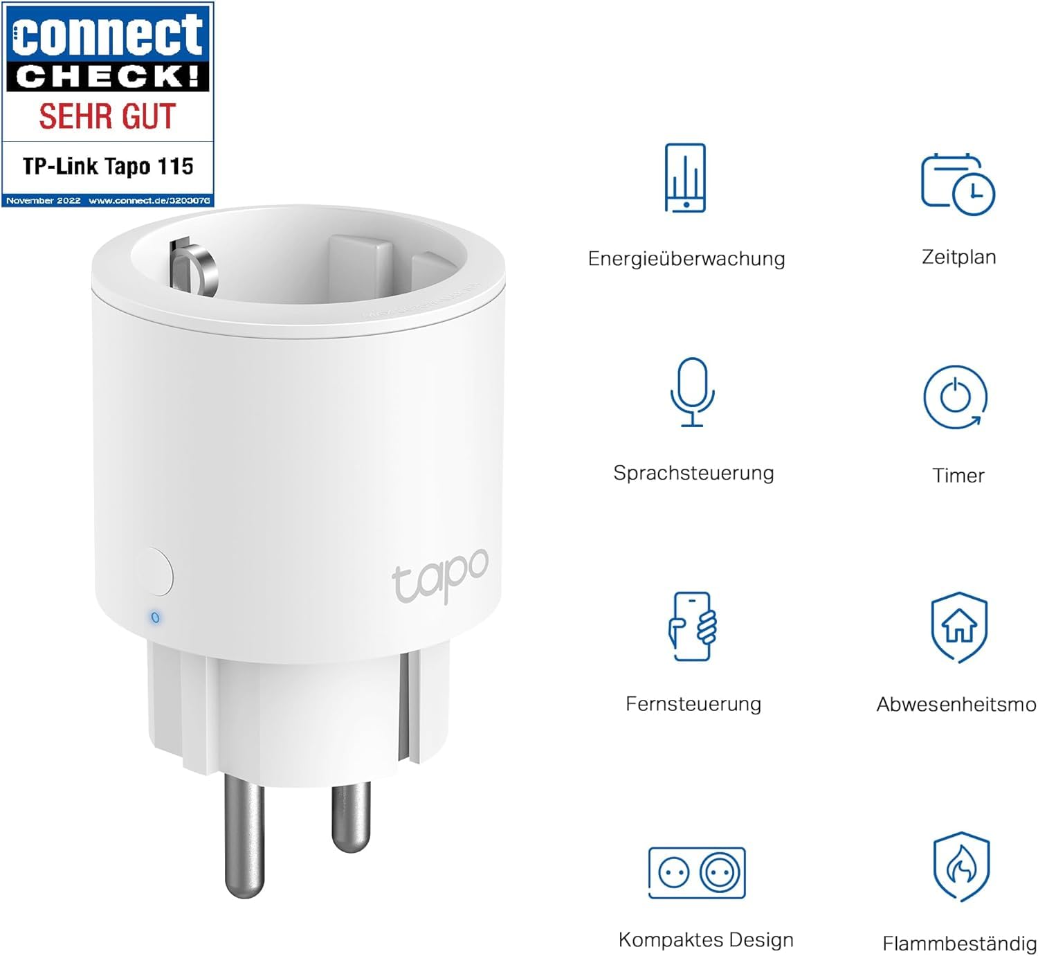 Tapo Nano Smart WLAN Steckdose Tapo P115 Smart Home Alexa Steckdose