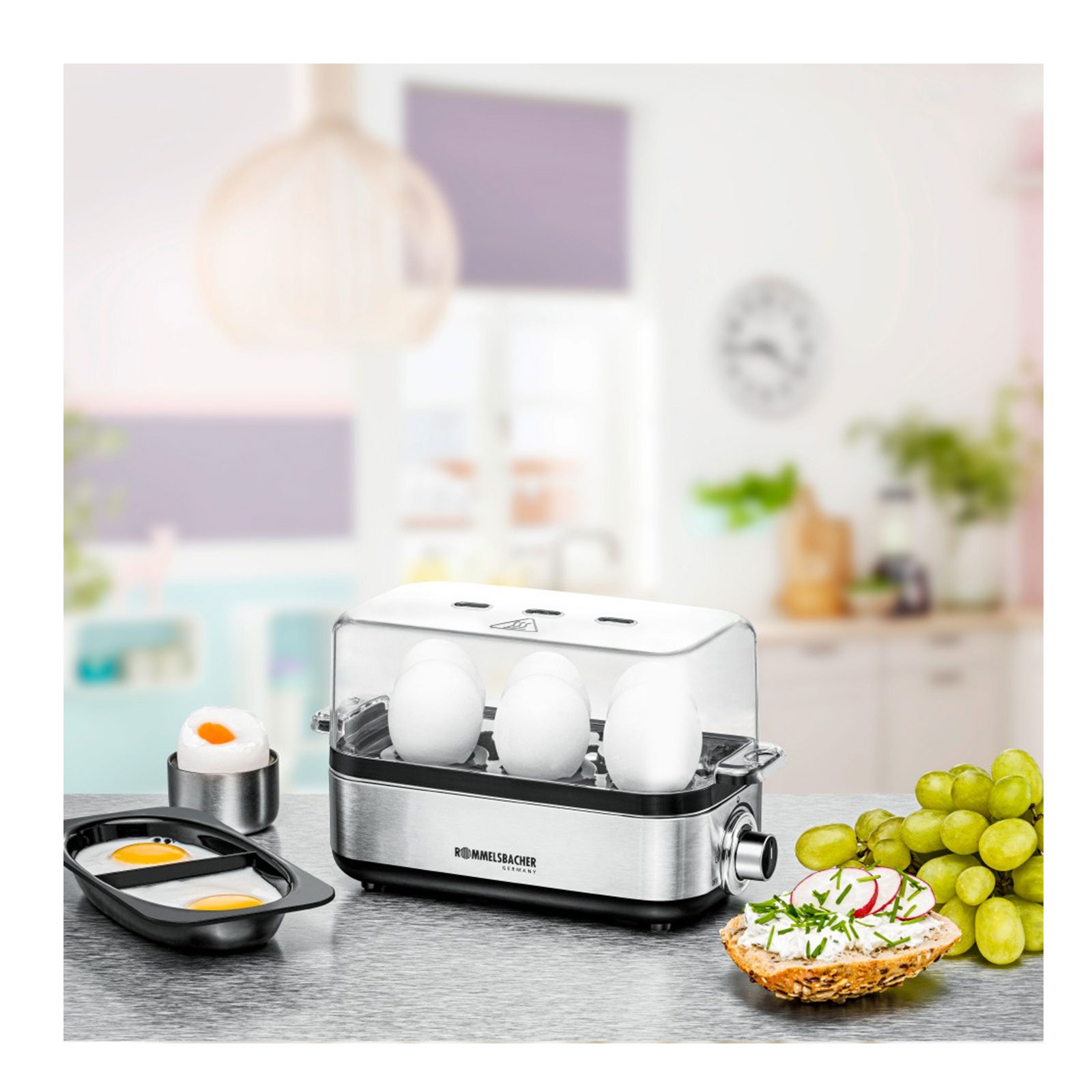 Rommelsbacher ER 600 Eierkocher Edelstahl Rommelsbacher ER 600 Eierkocher Edelstahl