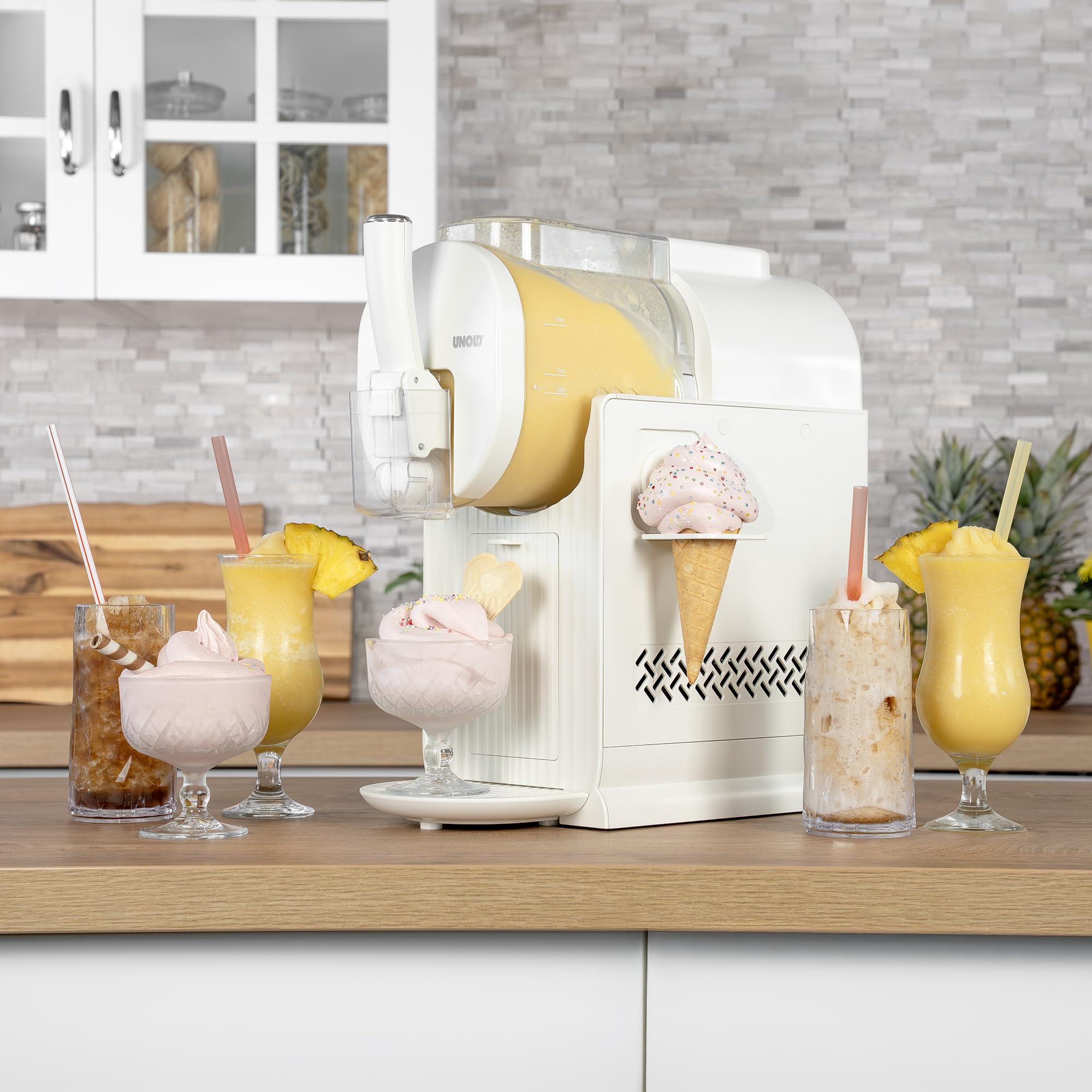 UNOLD Sofia 48960 2in1 Cremefarben Slush - und Softeismaschine