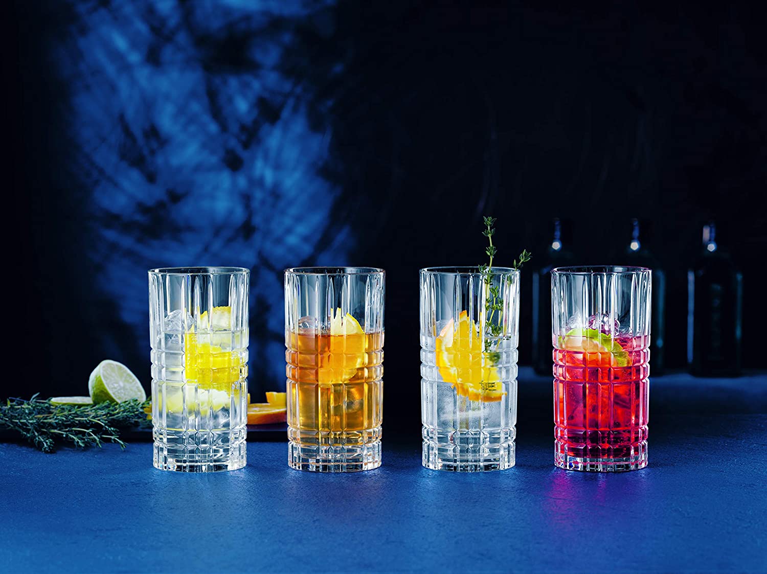 Nachtmann Square Longdrink Kristall Glas Set 4tlg