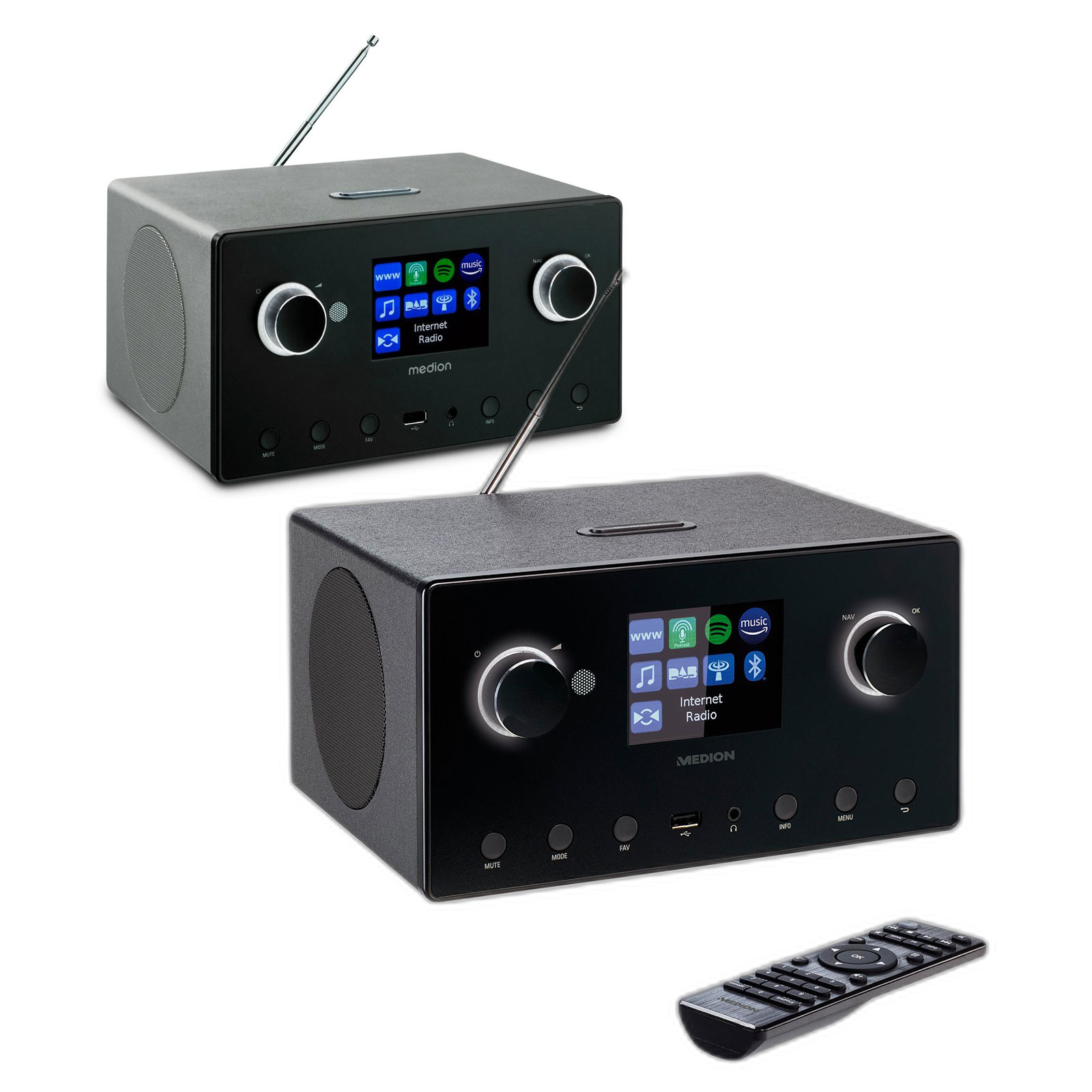 Medion Internetradios MD89295 2.1 graphit-silber
