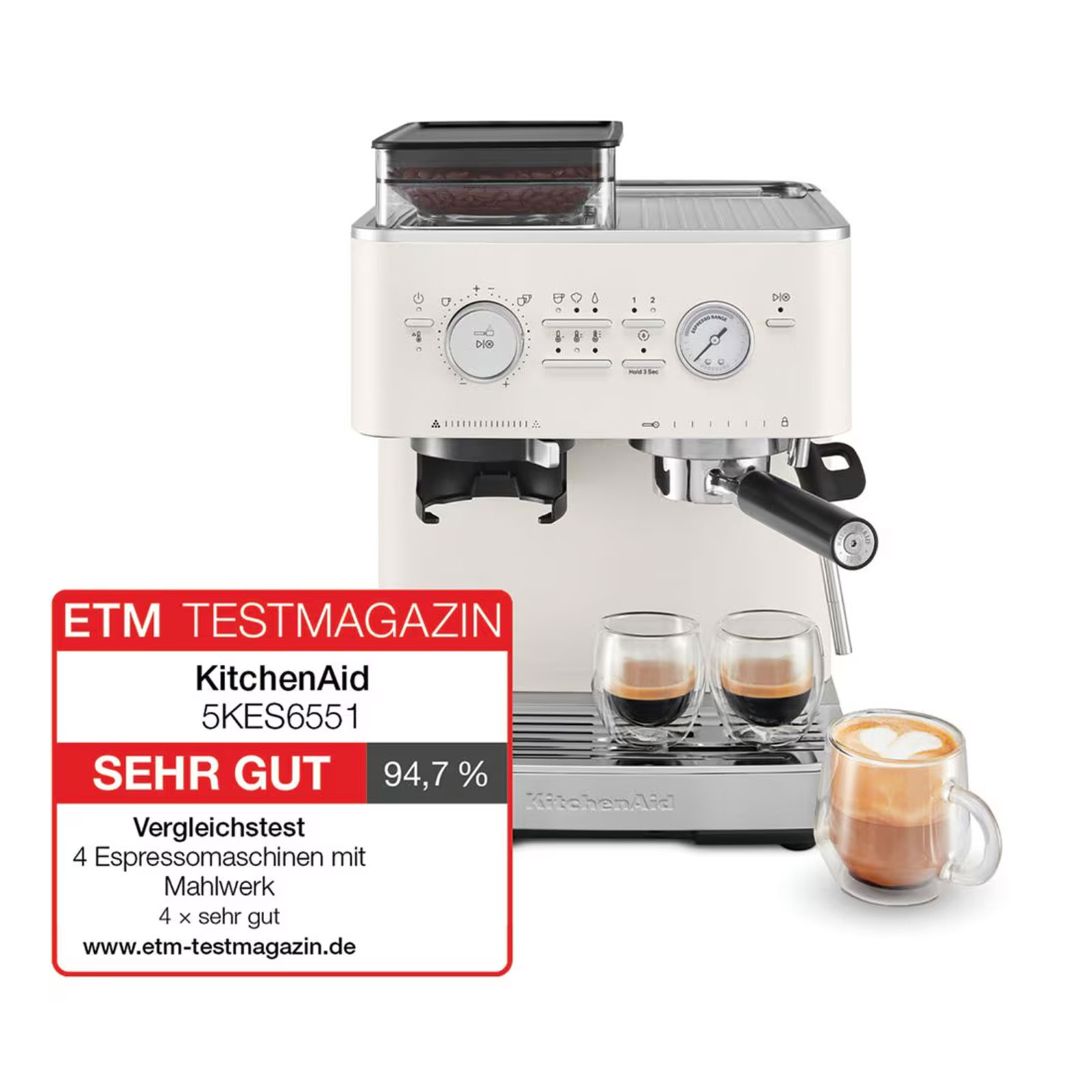 KitchenAid 5KES6551EPL Semi Auto Espresso PORCELAIN Siebträgermaschine