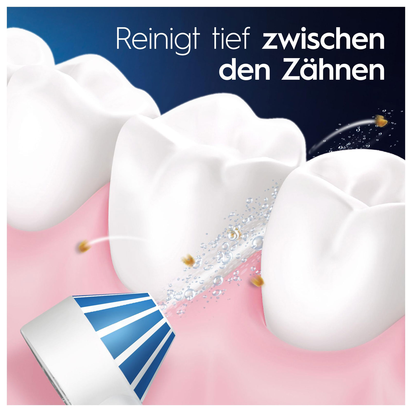 Oral-B Munddusche Oxyjet (Oxyjet-Technologie, 5 Wasserdruck-Stufen, 4 Wasserstrahle, perfekt für Zahnspangen und Implantate