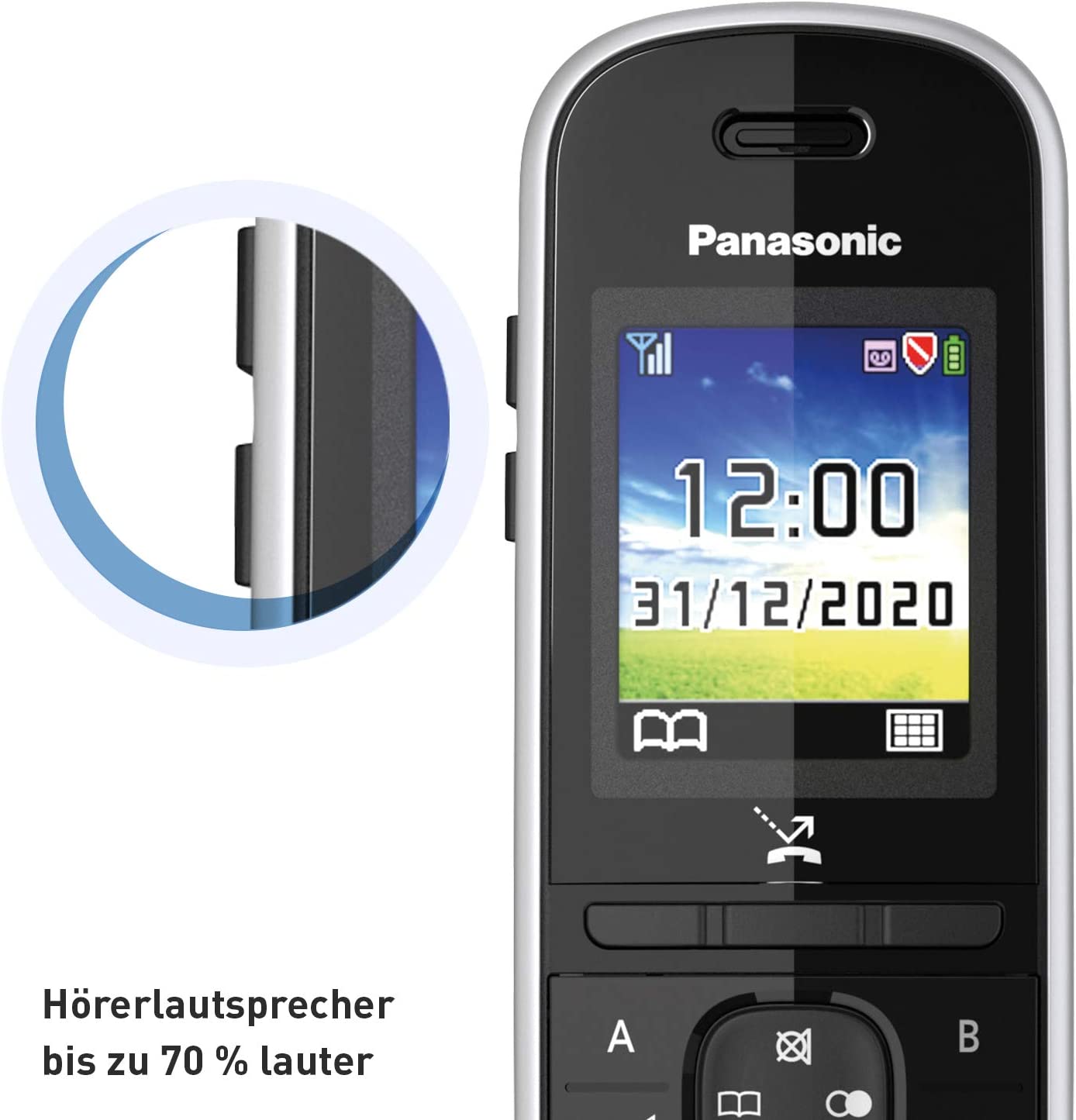 Panasonic KX-TGH723GS Schnurlostelefon mit Anrufbeantworter 3er Set