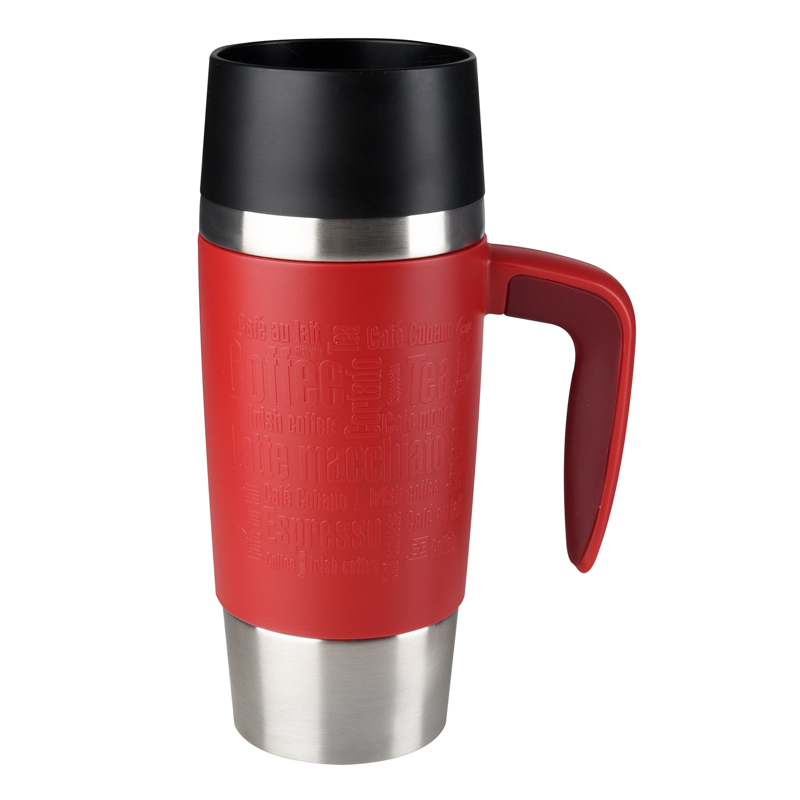 EMSA 514096 TRAVEVEL MUG Handle Isolierbecher 0,36 L schwarz
