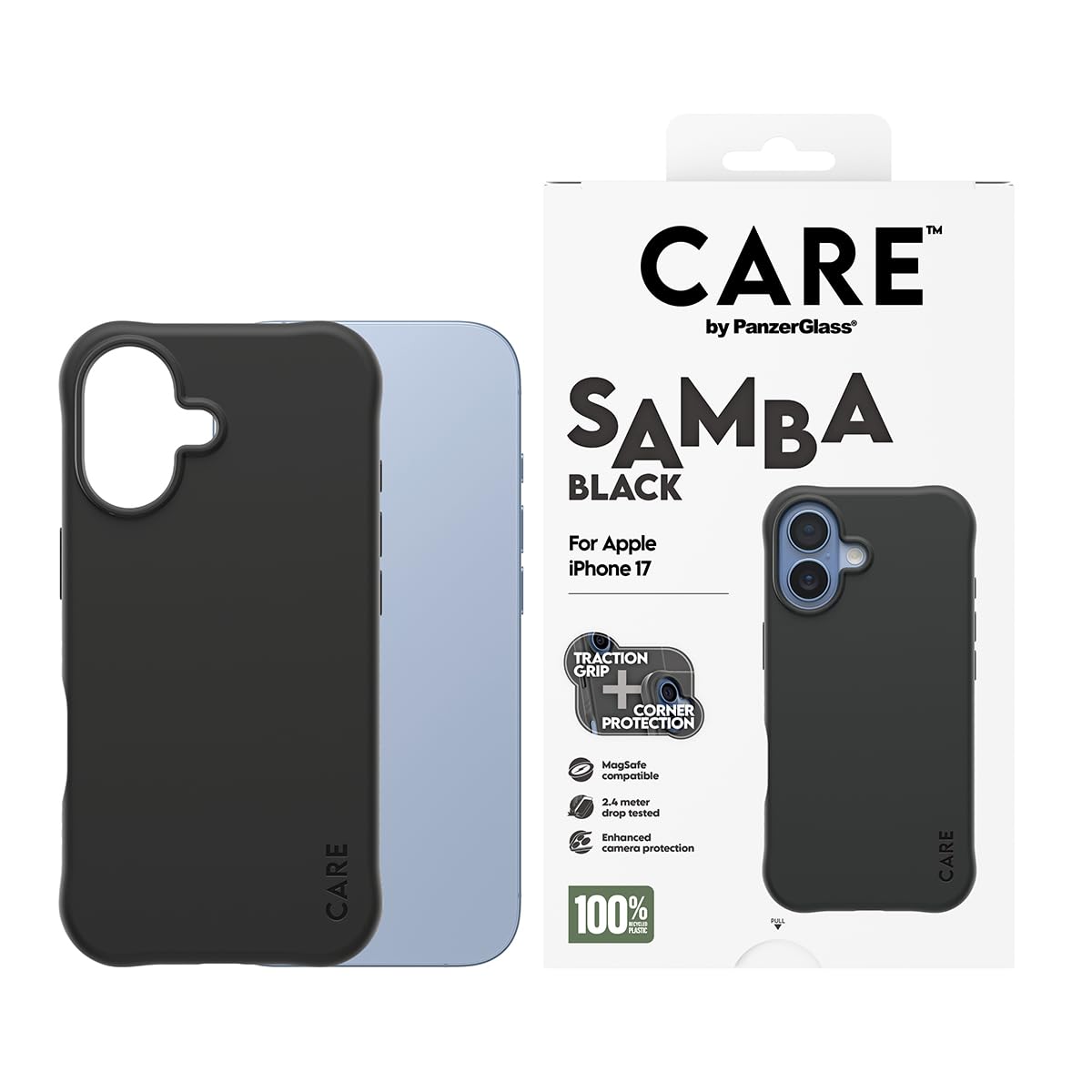 PanzerGlass Samba MagSafe-Hülle für iPhone 17, 2,4 m, Fallschutz