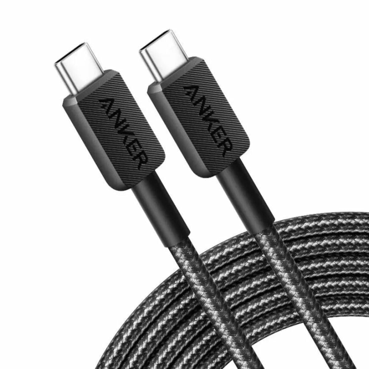 Anker 322 USB-C auf USB-C Kabel (180cm, Geflochten), Schwarz