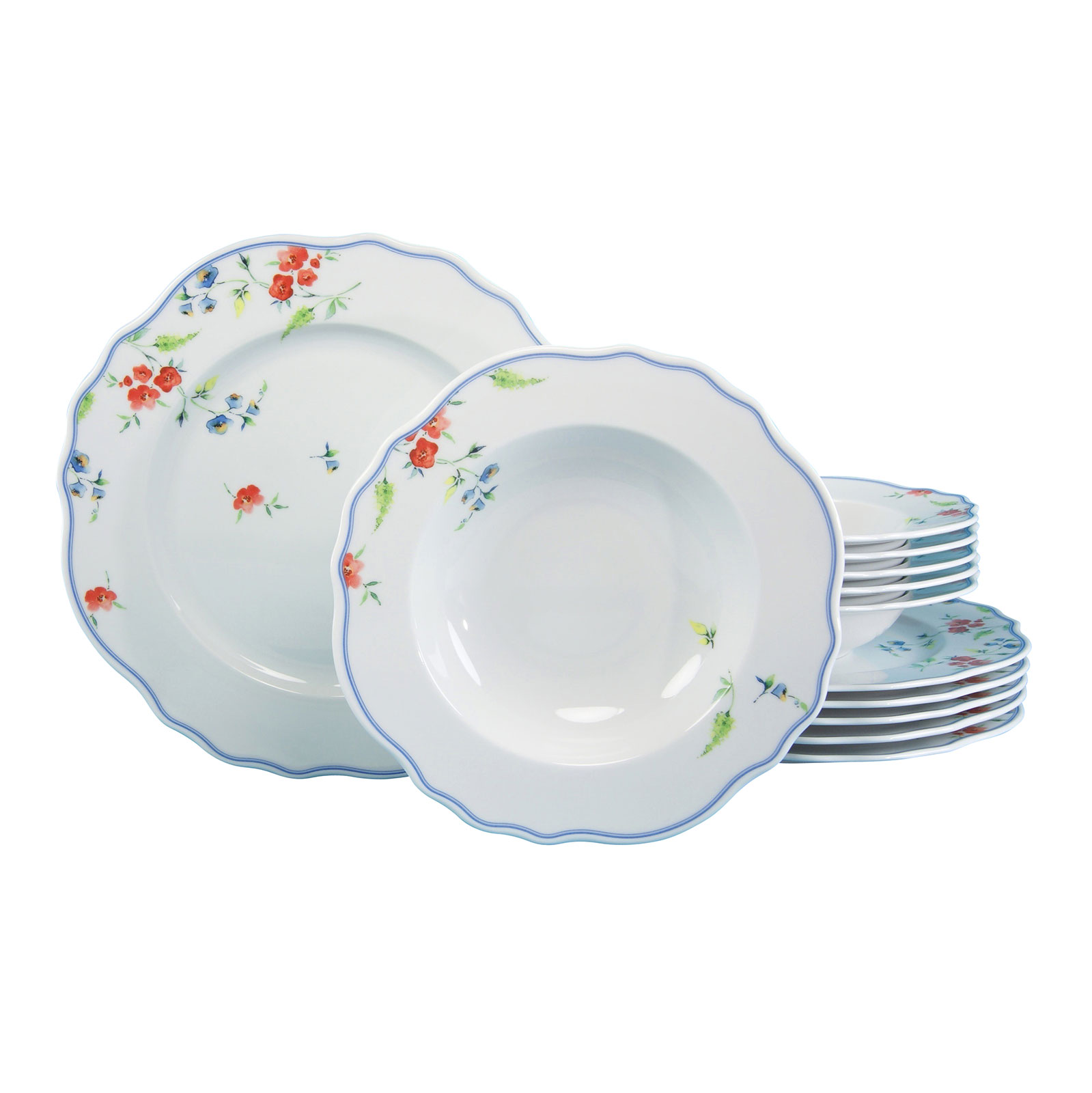 CreaTable, 20168, Serie Gloria Melanie, Geschirrset  Tafelservice 12 teilig