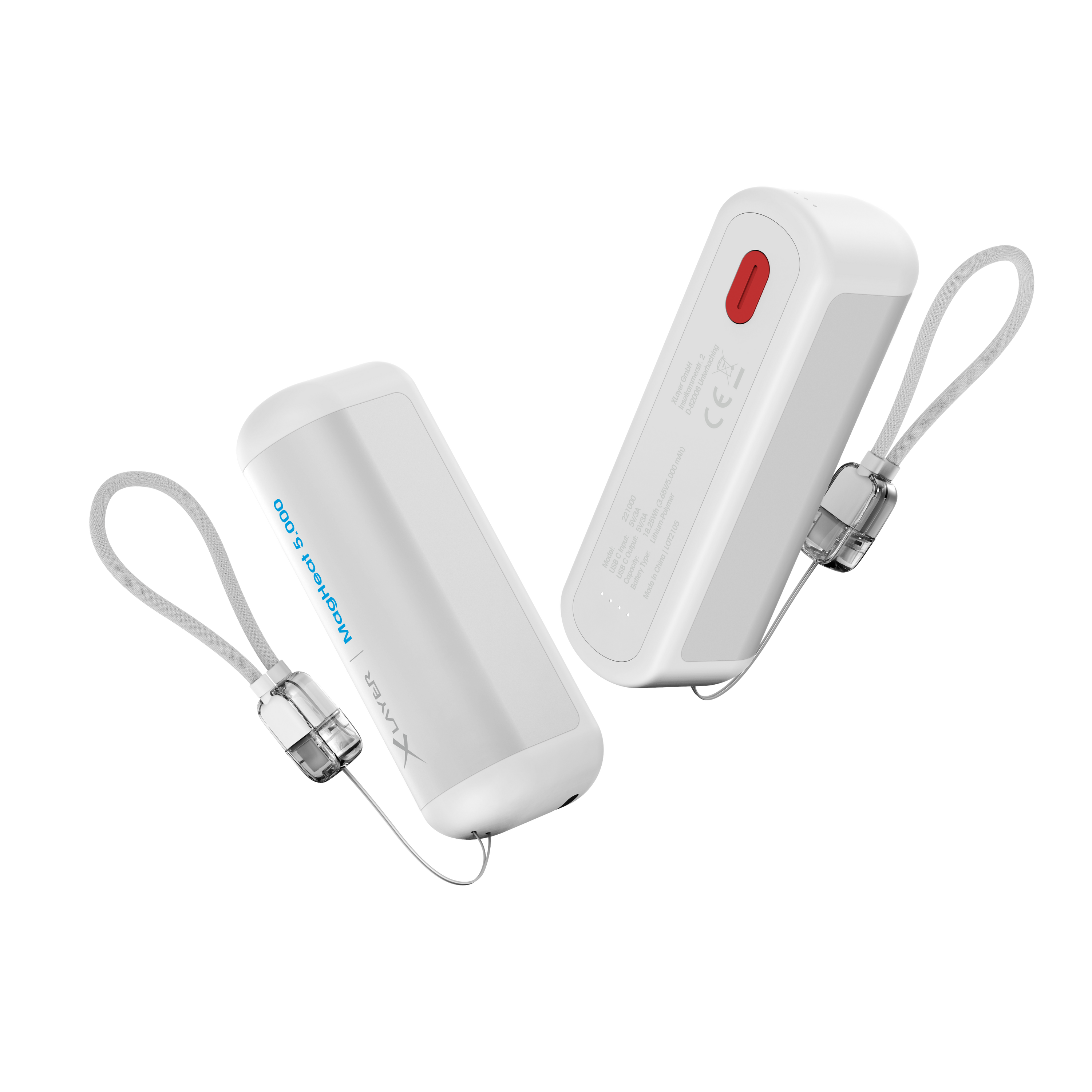 XLayer Powerbank Plus + Handwärmer Duo 2x 5000mAh, Weiß