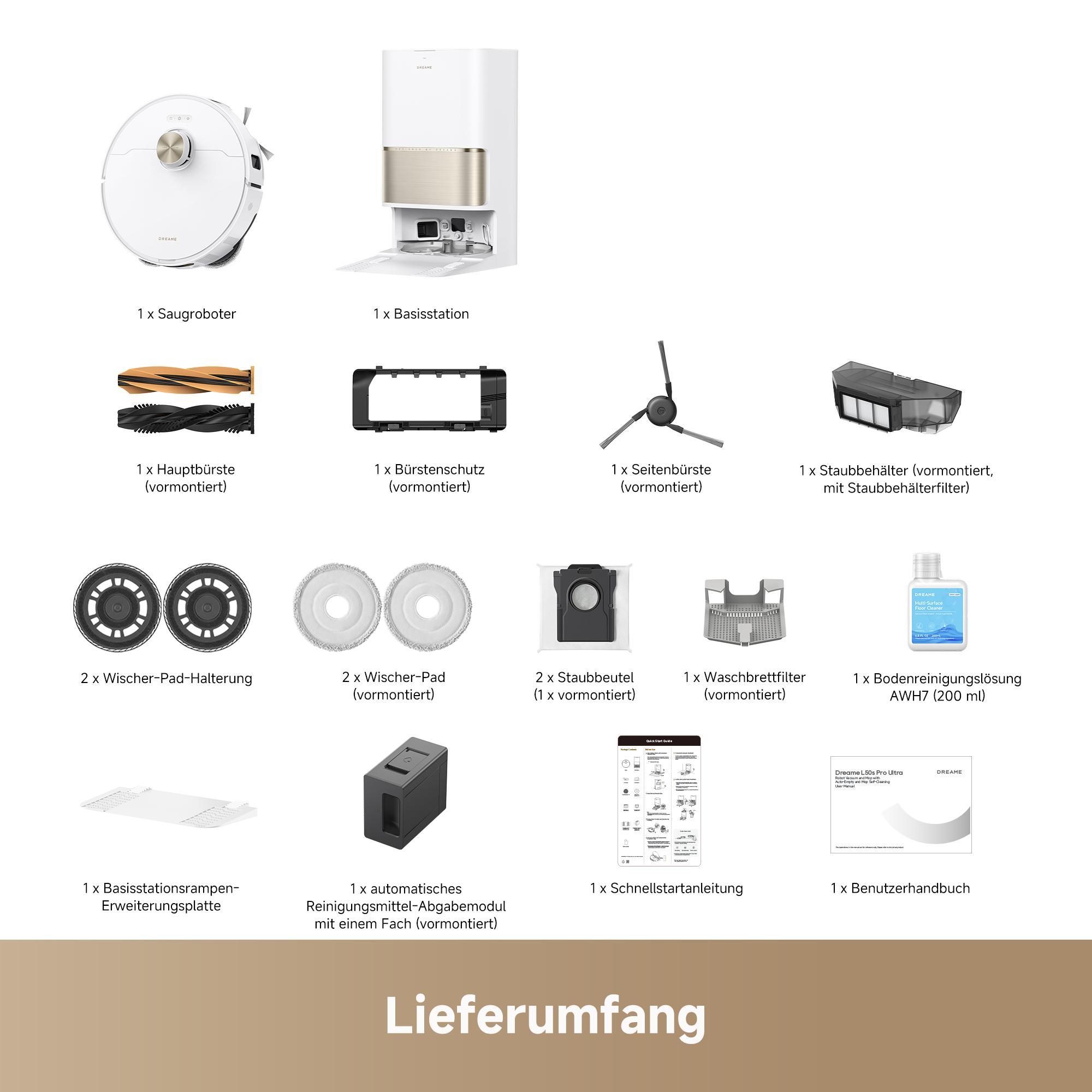 dreame L50s Pro Ultra weiß Saugroboter