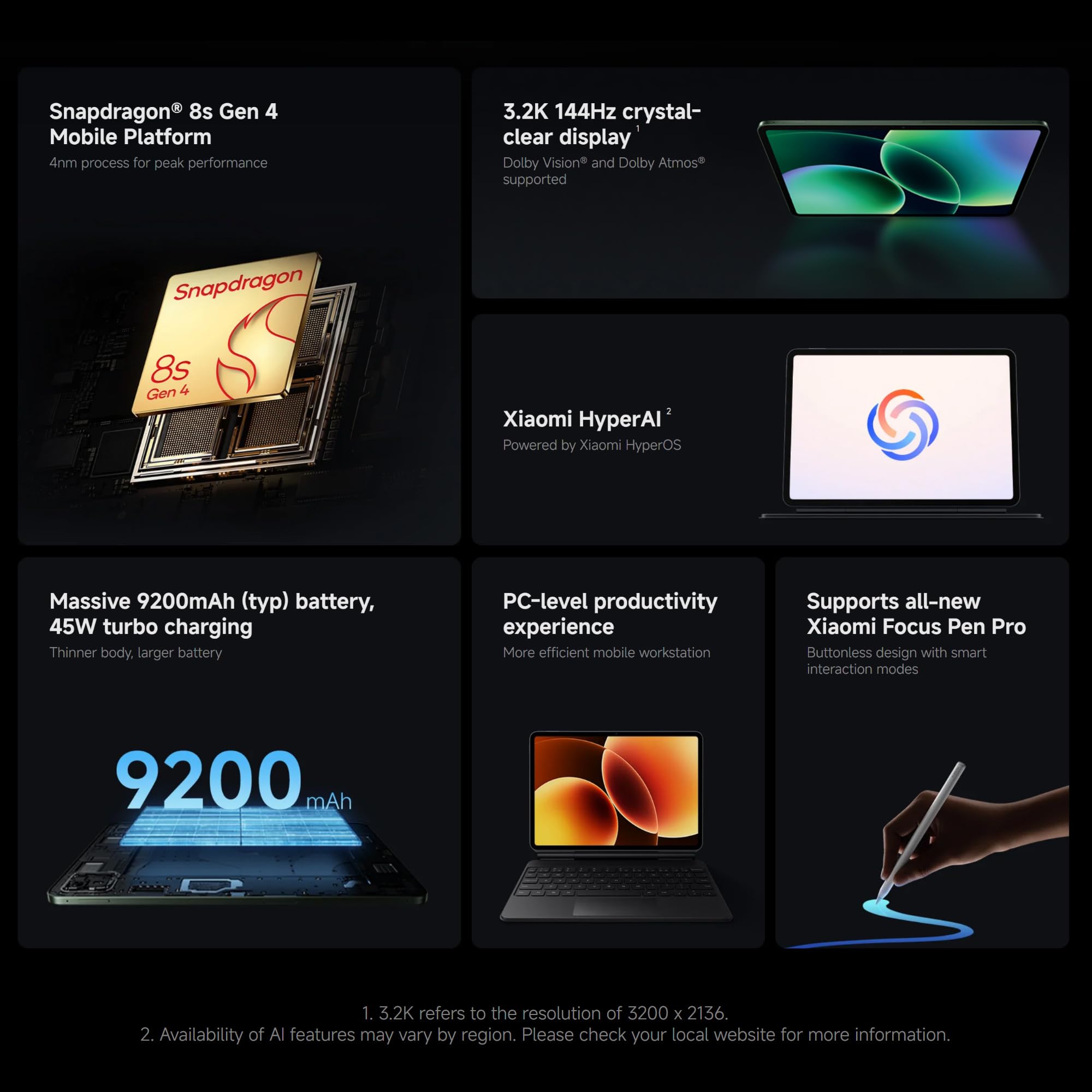 Xiaomi Pad 8, 8GB + 128GB, Grau Tablet