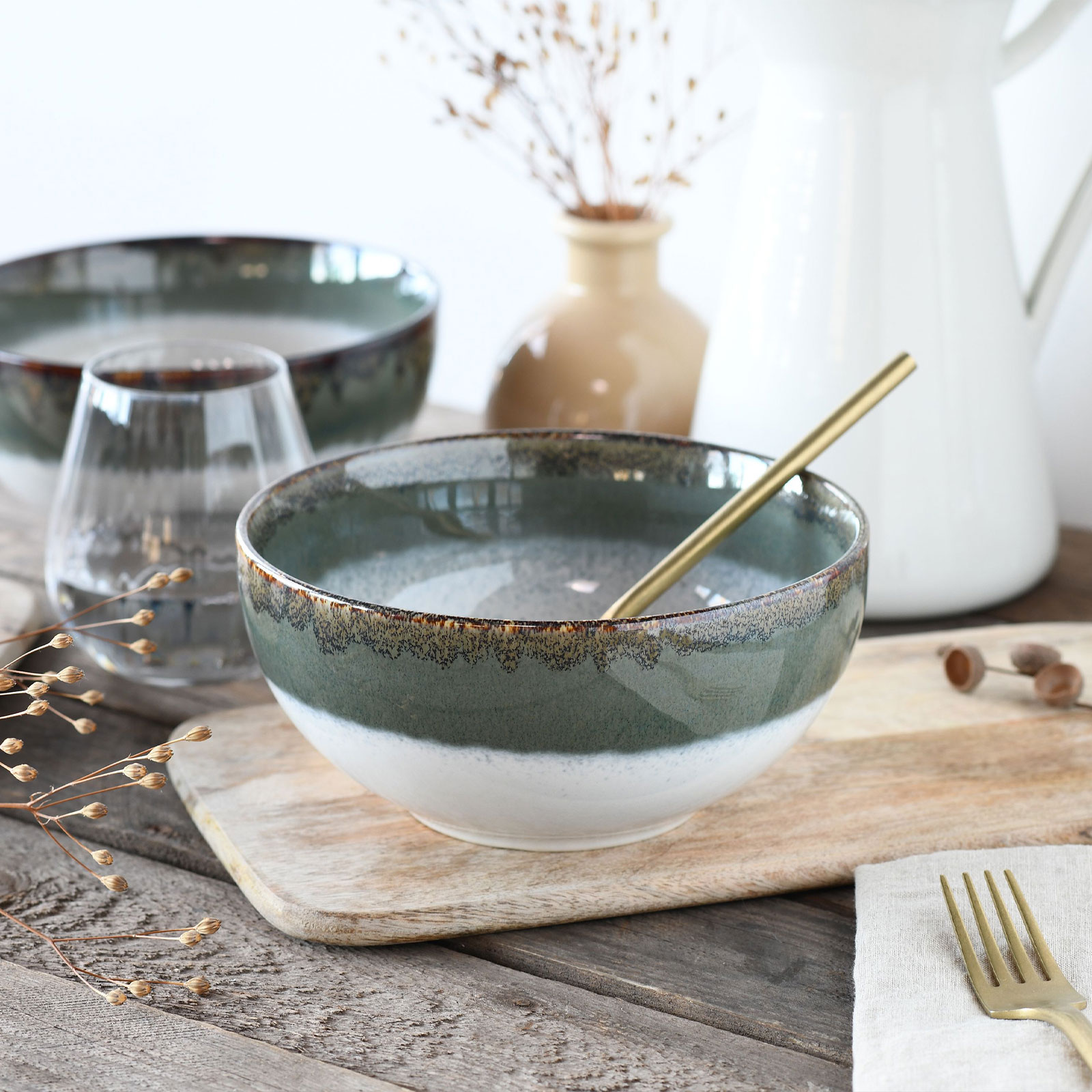 CreaTable Cascade 21686 Buddha Bowl Set, 4-teilig