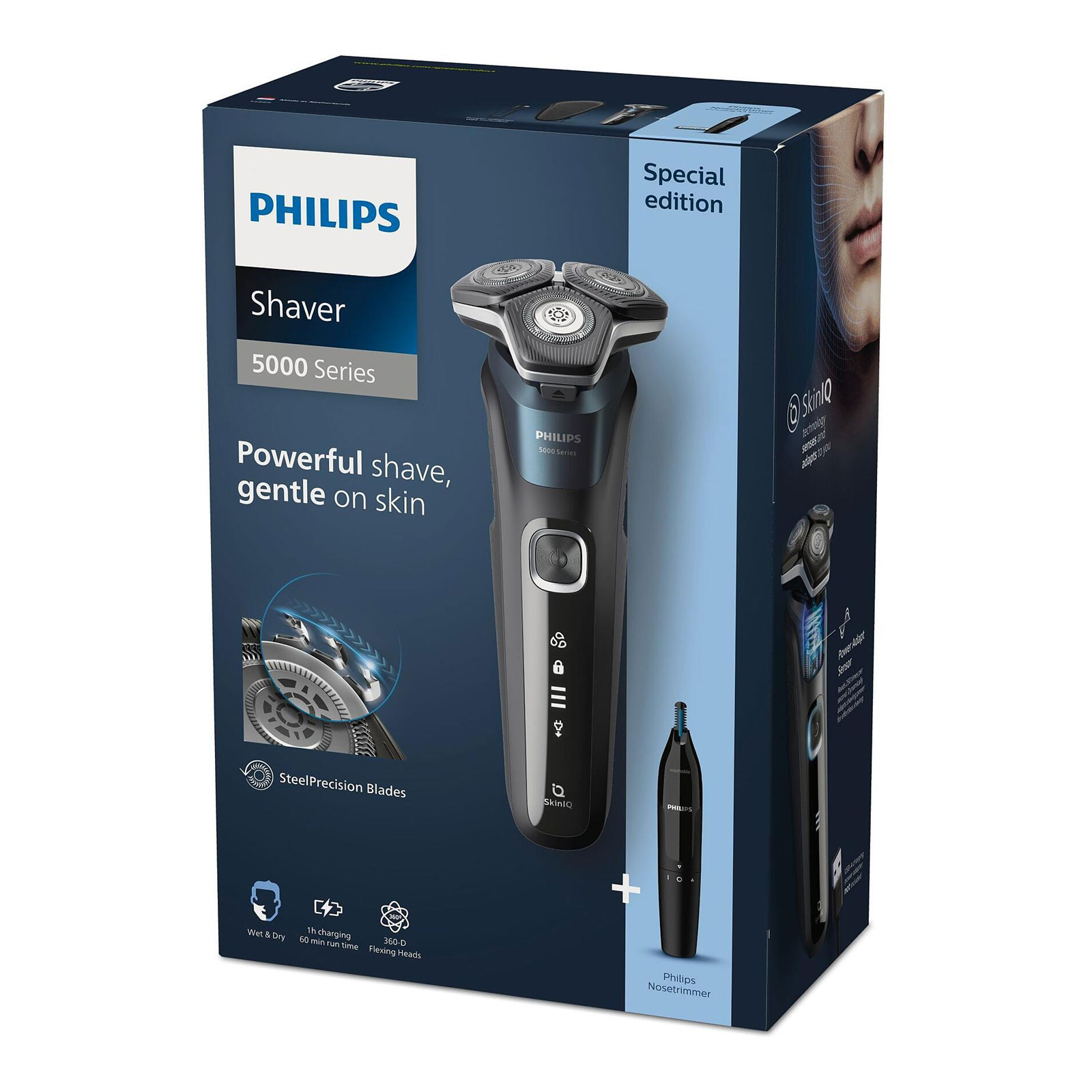 Philips Herrenrasierer S5889/11 SERIES 5000 Onpack inkl. Nasen-/Ohrhaartrimmer