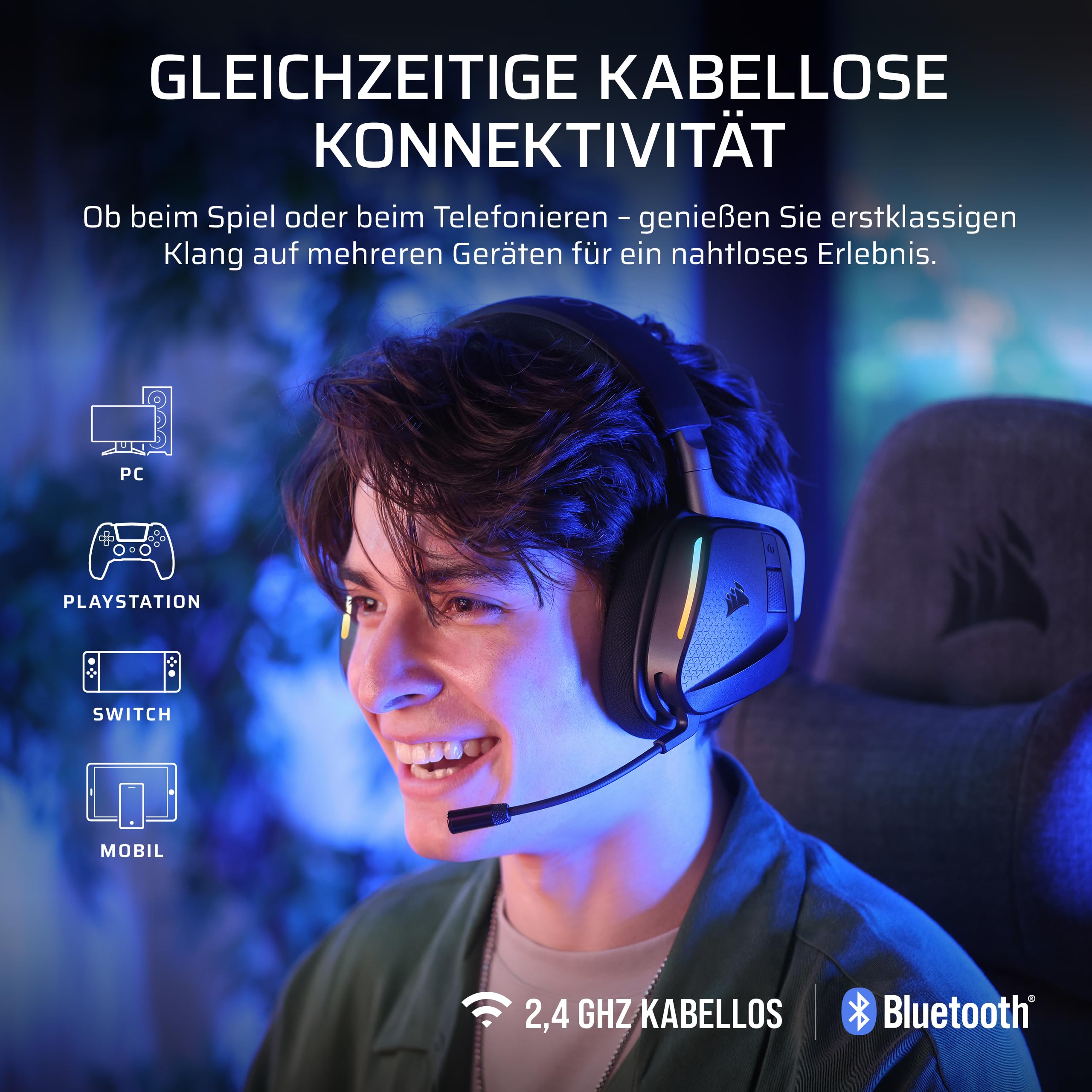 Corsair Void V2 Max Kabellose Bluetooth-Gaming-Kopfhörer