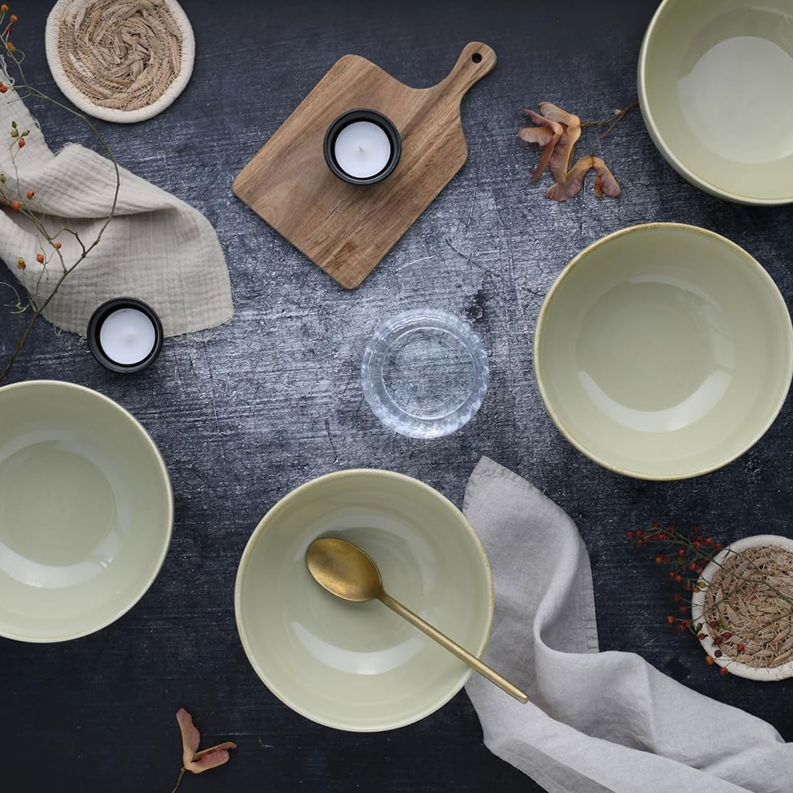 CreaTable Nature Collection 21678 Buddha Bowl Set, 4-teilig